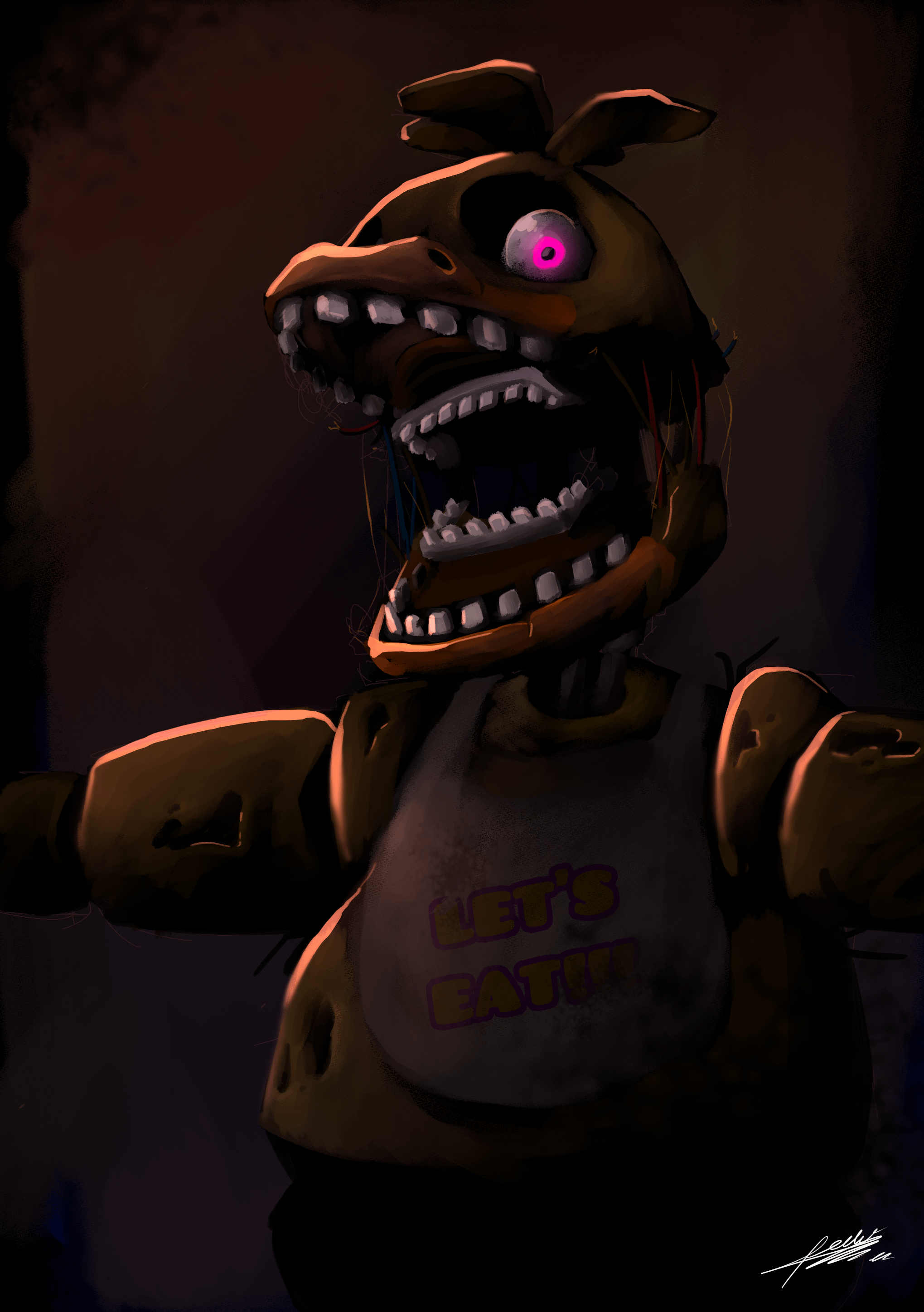 2039x2894 Withered chica, my favorite (Art by me)