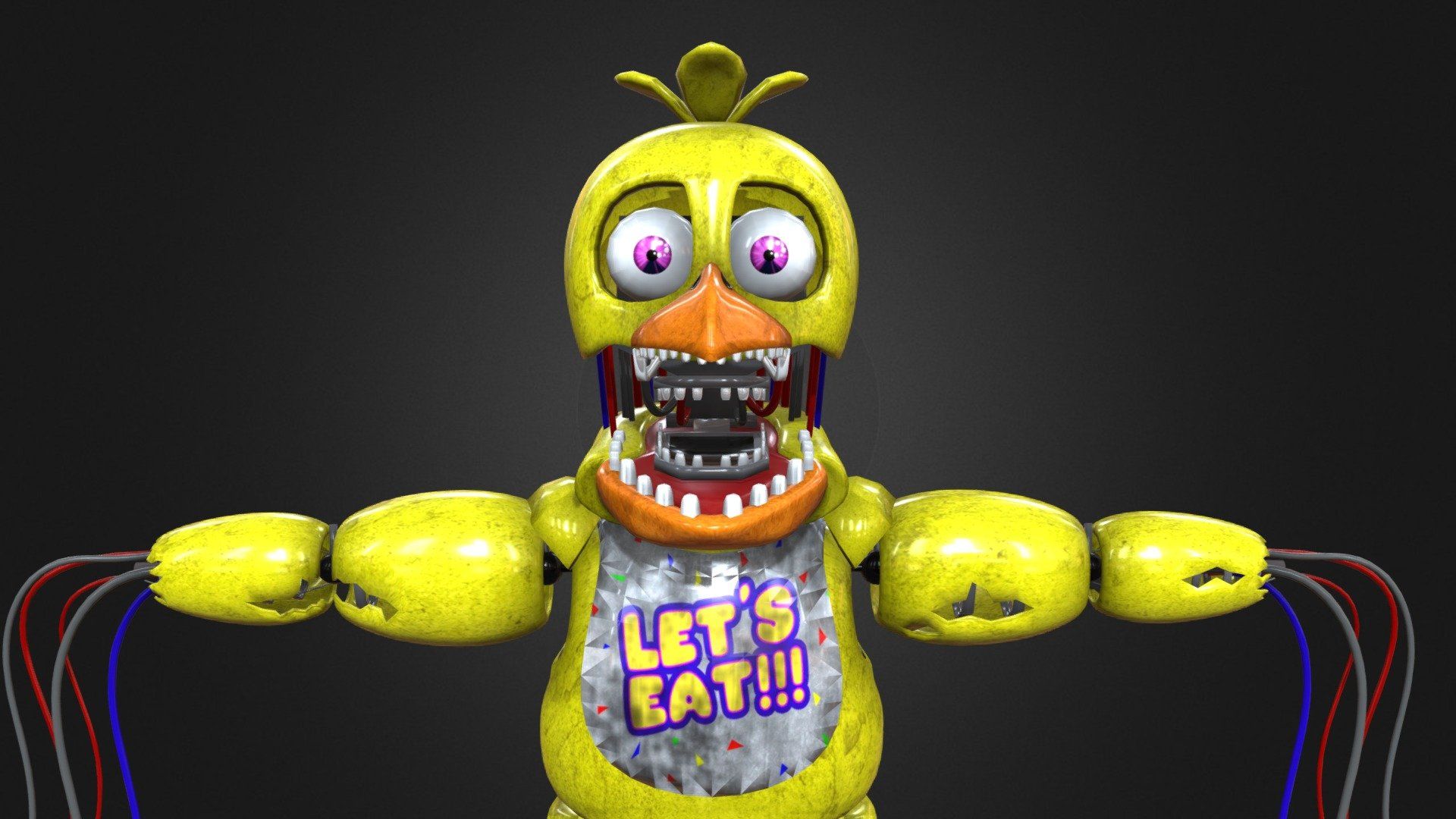 1920x1080 Withered Chica Fnaf Free 3D model by fgvcvvjn [0540dfc]