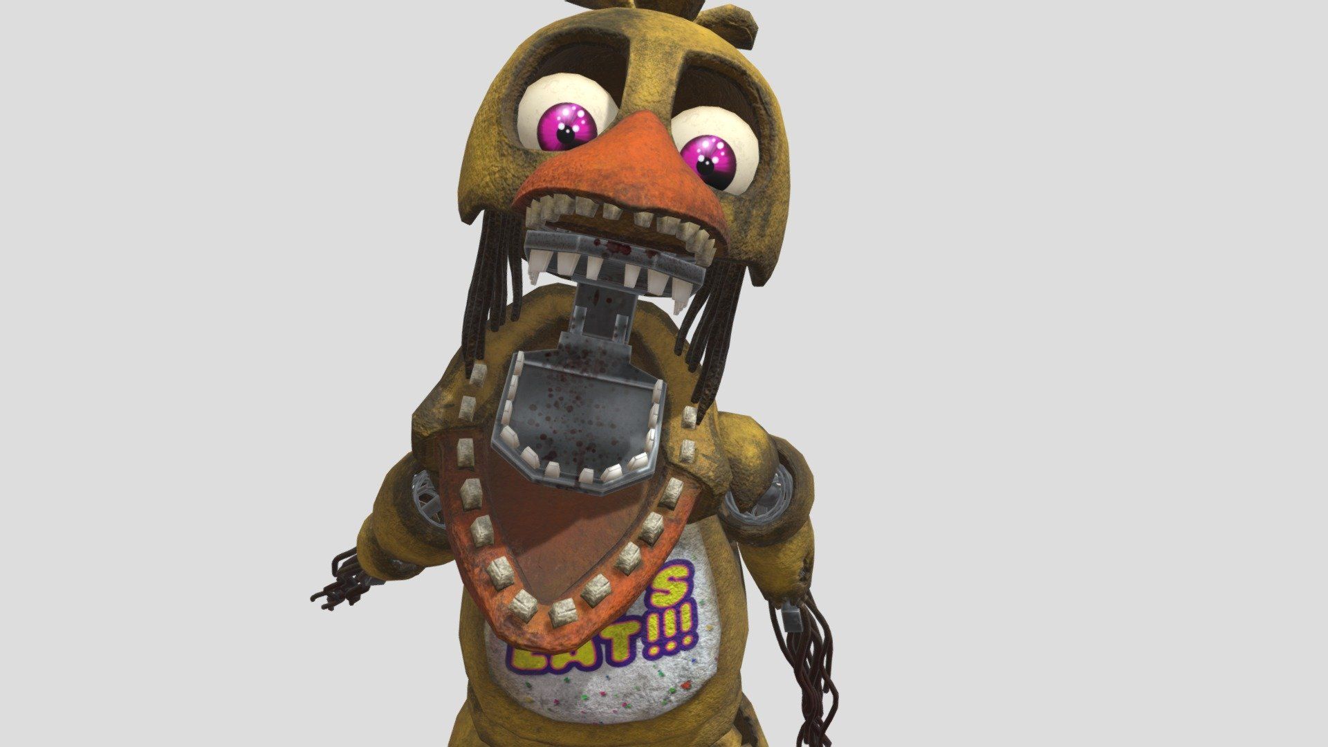 1920x1080 FNAF Help Wanted. Withered Chica Free 3D model by Xoffly [3f81479]