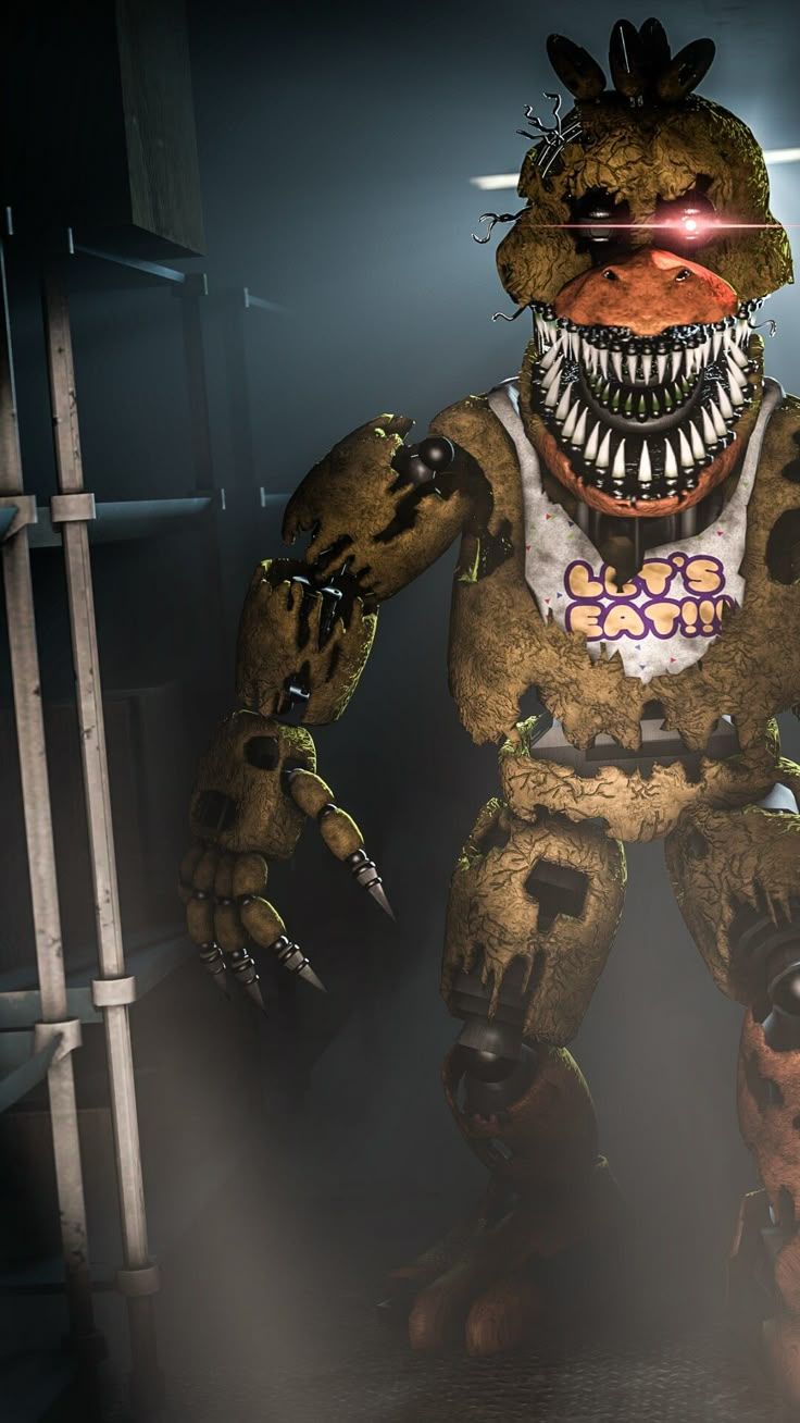 736x1308 Creepy Five Night's At Freddy's Characters. Jack o chica fnaf, Nightmare chica art, Withered chica