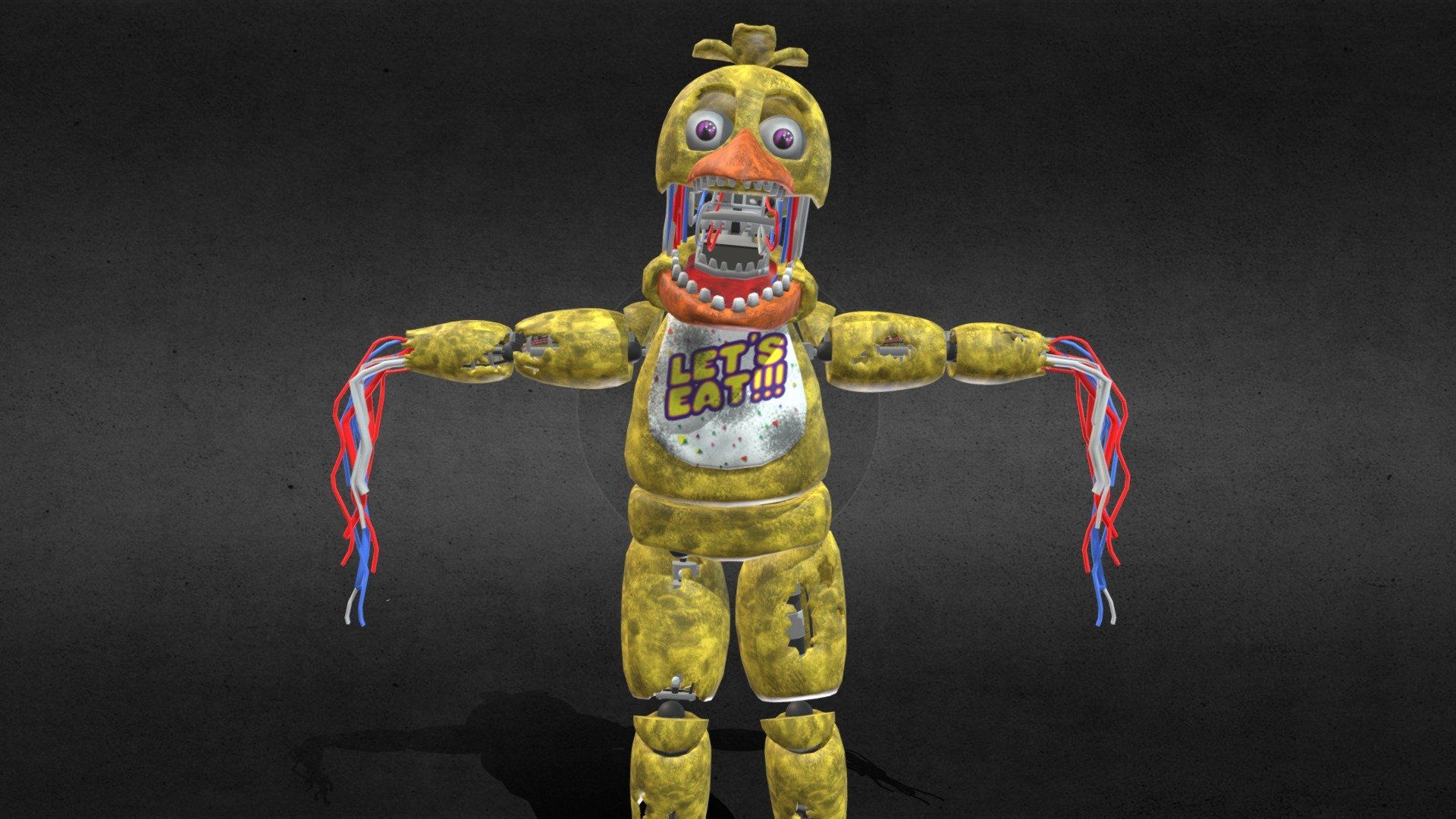 1920x1080 Withered Chica Nights at Freddy's 2 Free 3D model by Axolotl10000000 [d082dd9]