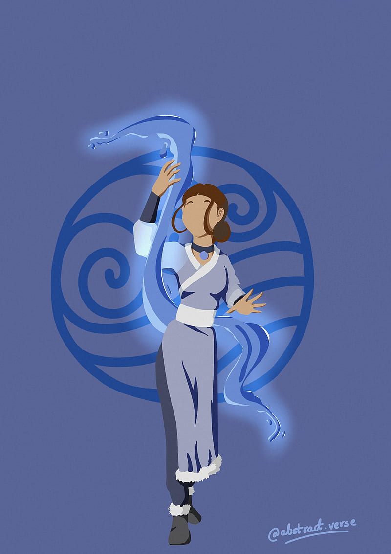 800x1132 Katara, art, aang, blue, avatar, water, HD phone wallpaper