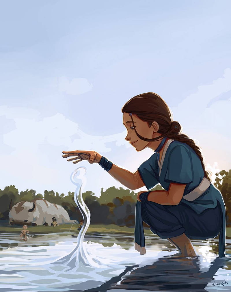 800x1011 Katara waterbending, aang, appa, netflix, the avatar, the last airbender, HD phone wallpaper