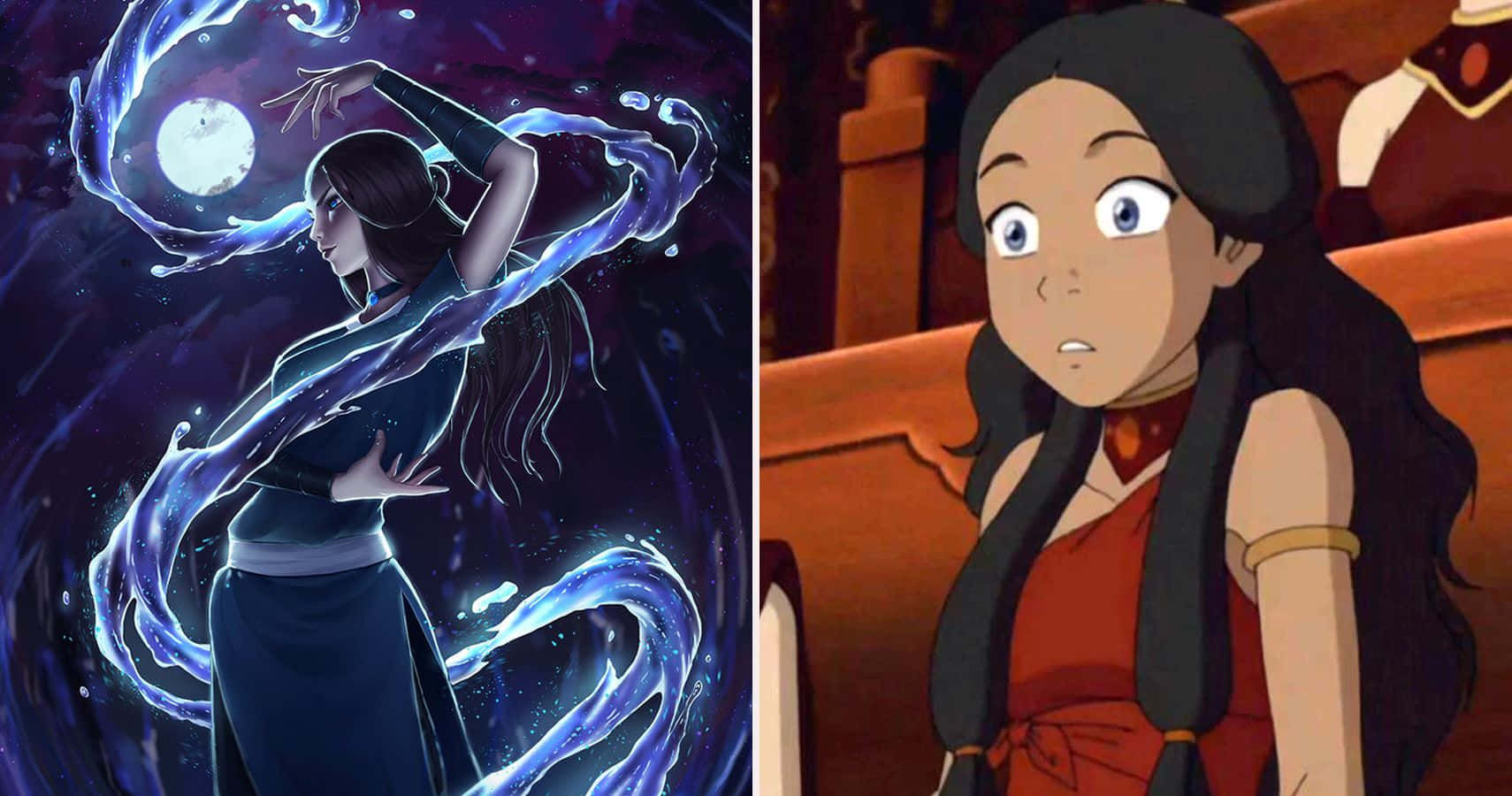 1710x900 Download Katara Displaying Her Powerful Waterbending Skills Wallpaper