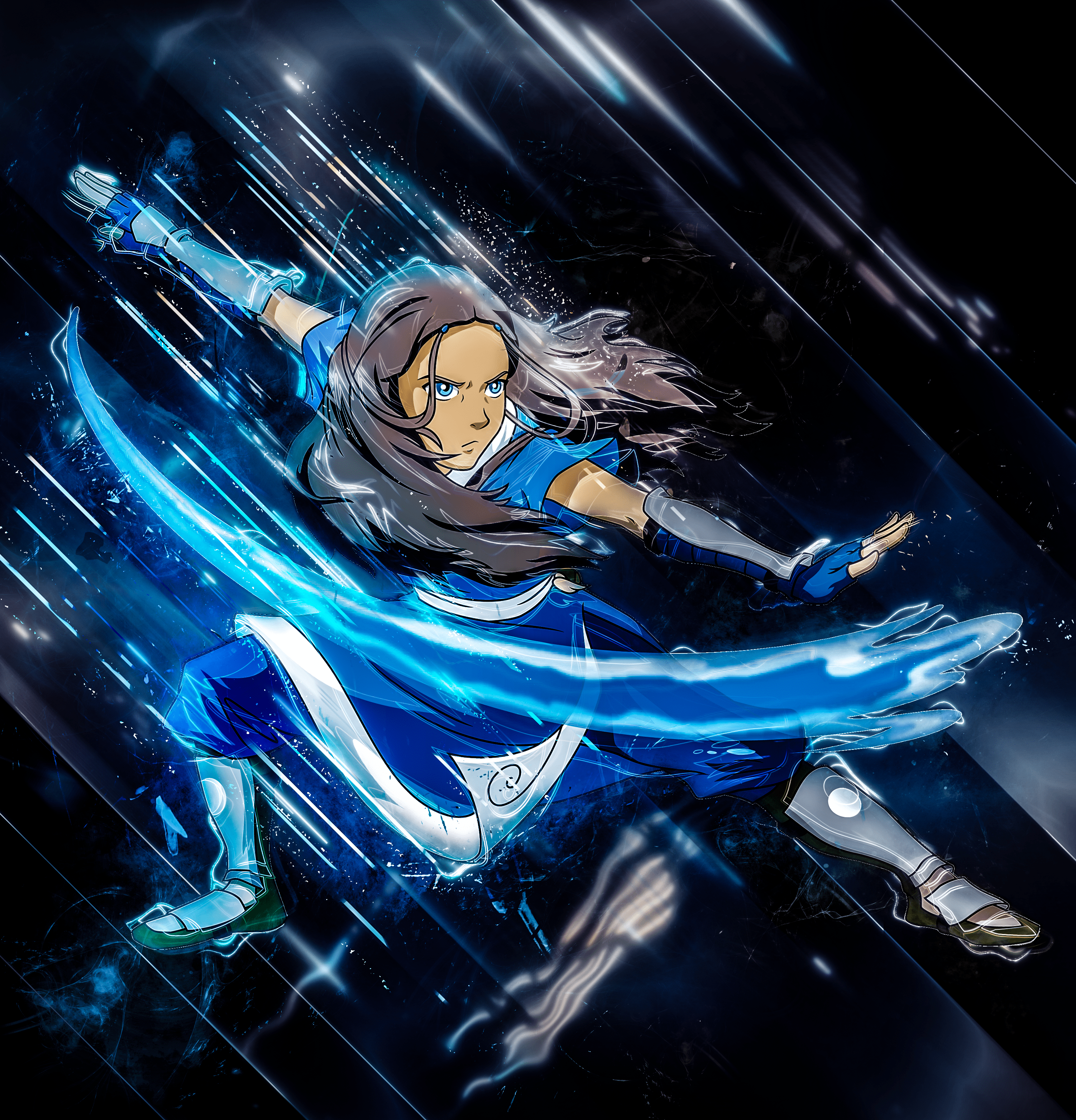 3003x3125 Katara Fan Poster I made in photohop. (Goes with my Azula one.)