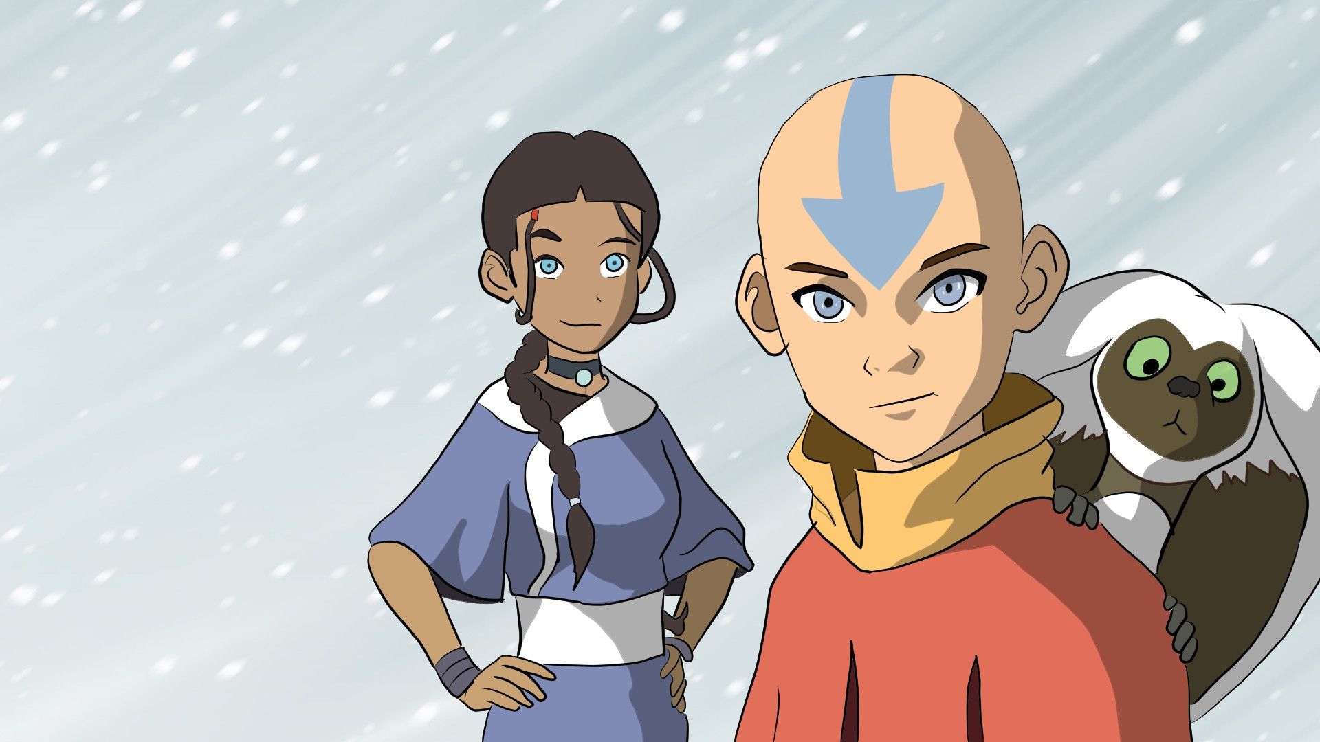 1920x1080 Avatar The Last Airbender Aang And Katara HD Anime Wallpaper