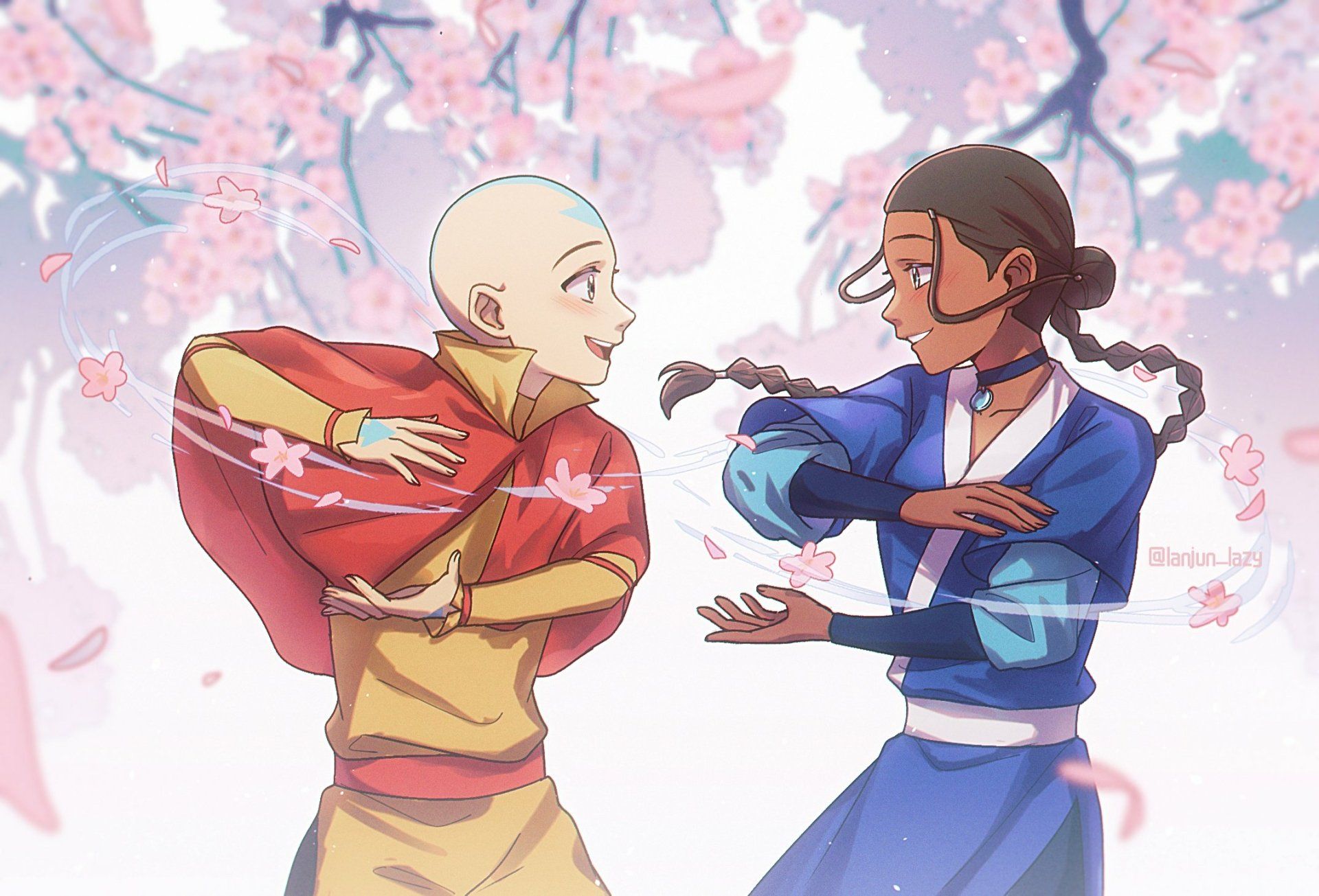 1920x1305 Aang & Katara in Harmony