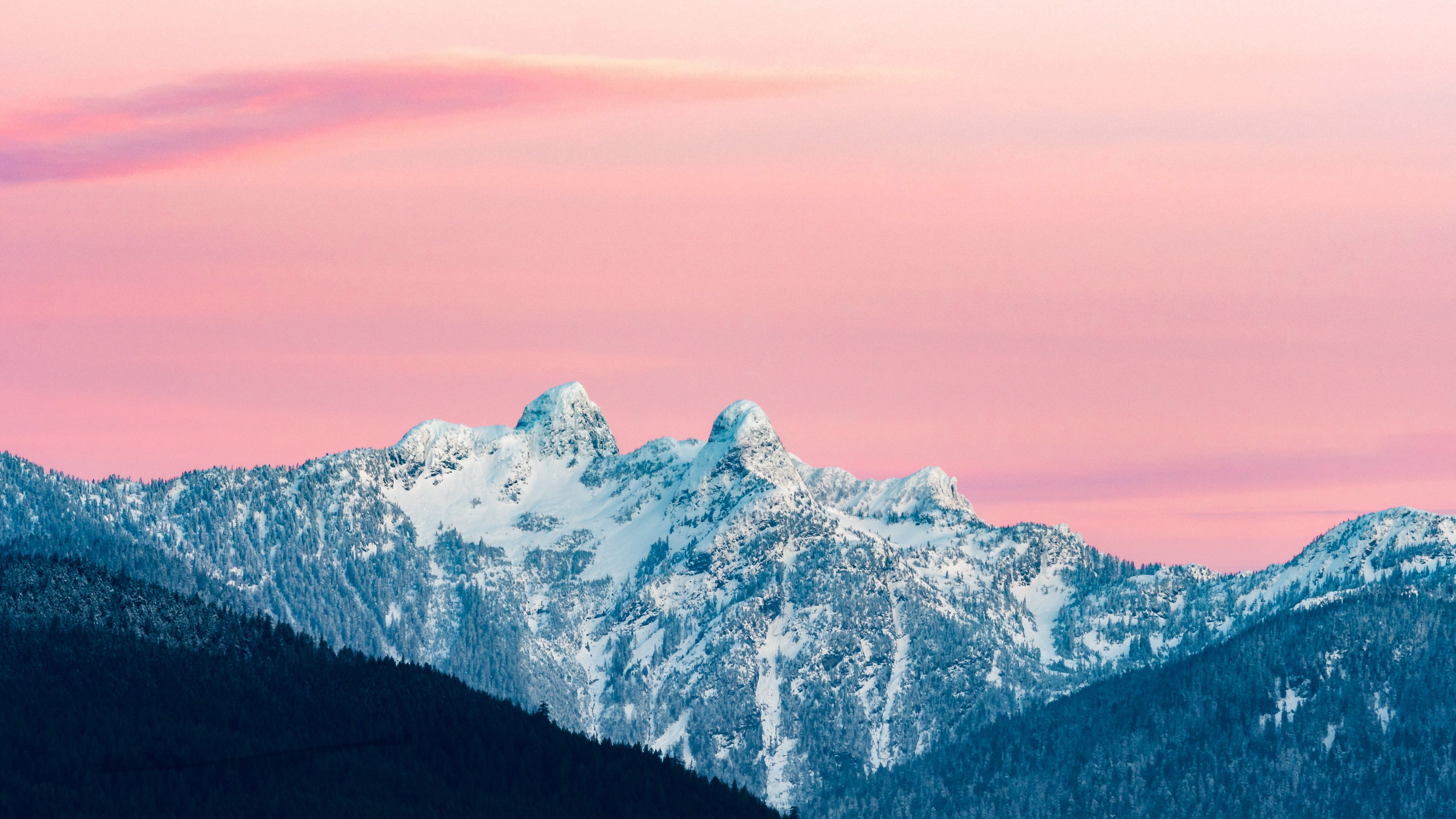 4608x2592 Snowy Mountains At Sunrise Canada 5k Wallpaper, HD Nature Wallpaper, 4k Wallpaper, Image, Background, Photos and Picture