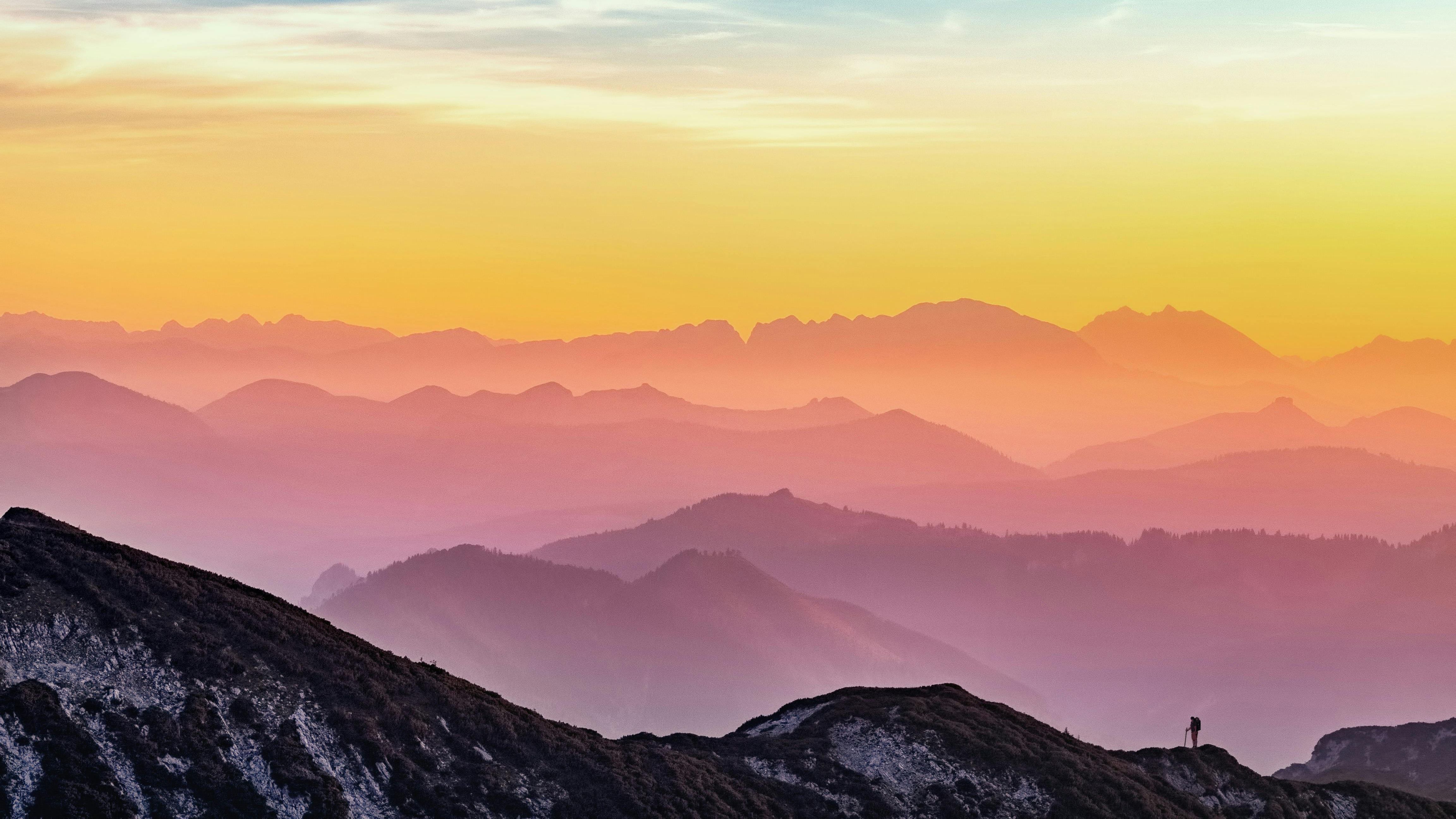 4608x2592 Dreamscape Dusk Over Mountains Wallpaper, HD Nature Wallpaper, 4k Wallpaper, Image, Background, Photos and Picture
