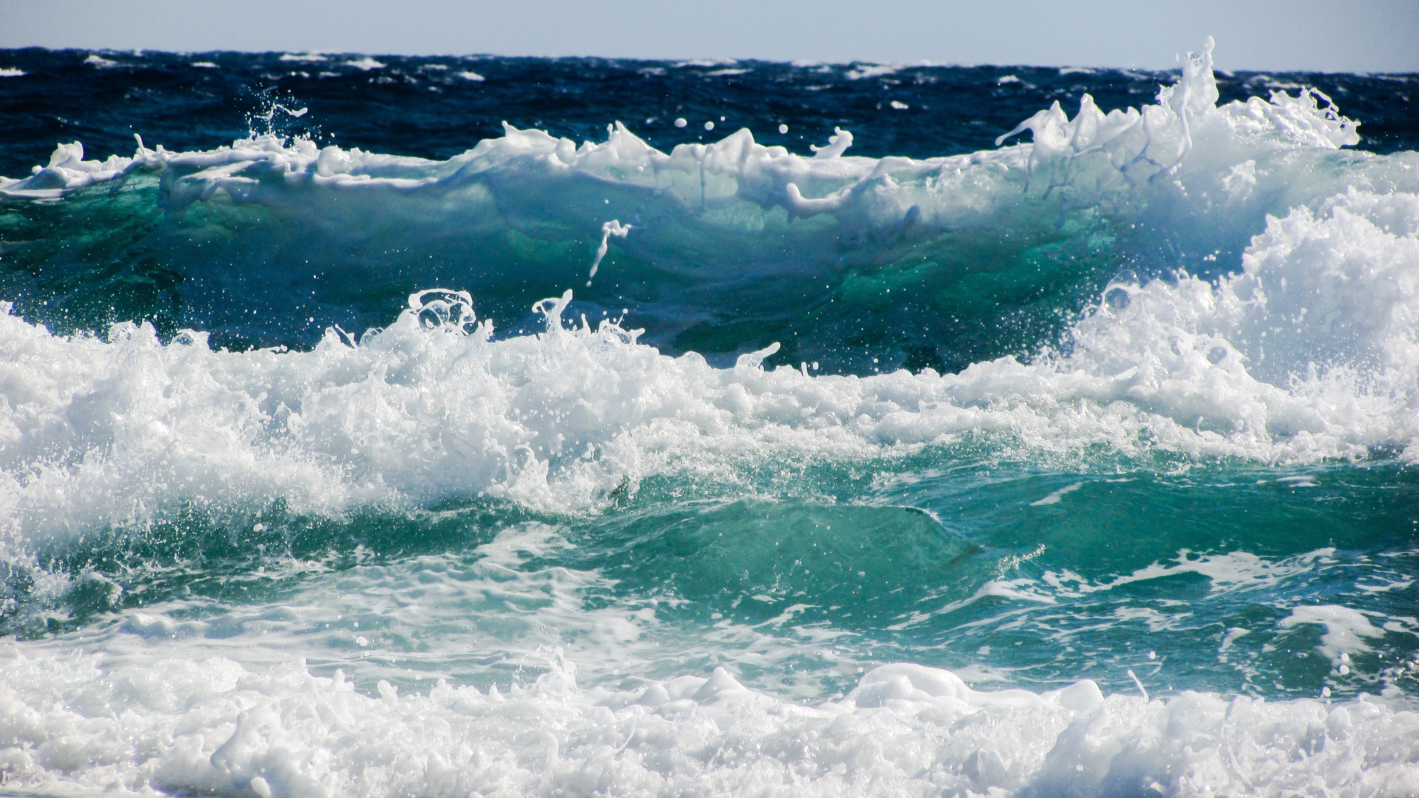 4608x2592 sea, wave, foam Wallpaper, HD Nature 4K Wallpaper, Image and Background