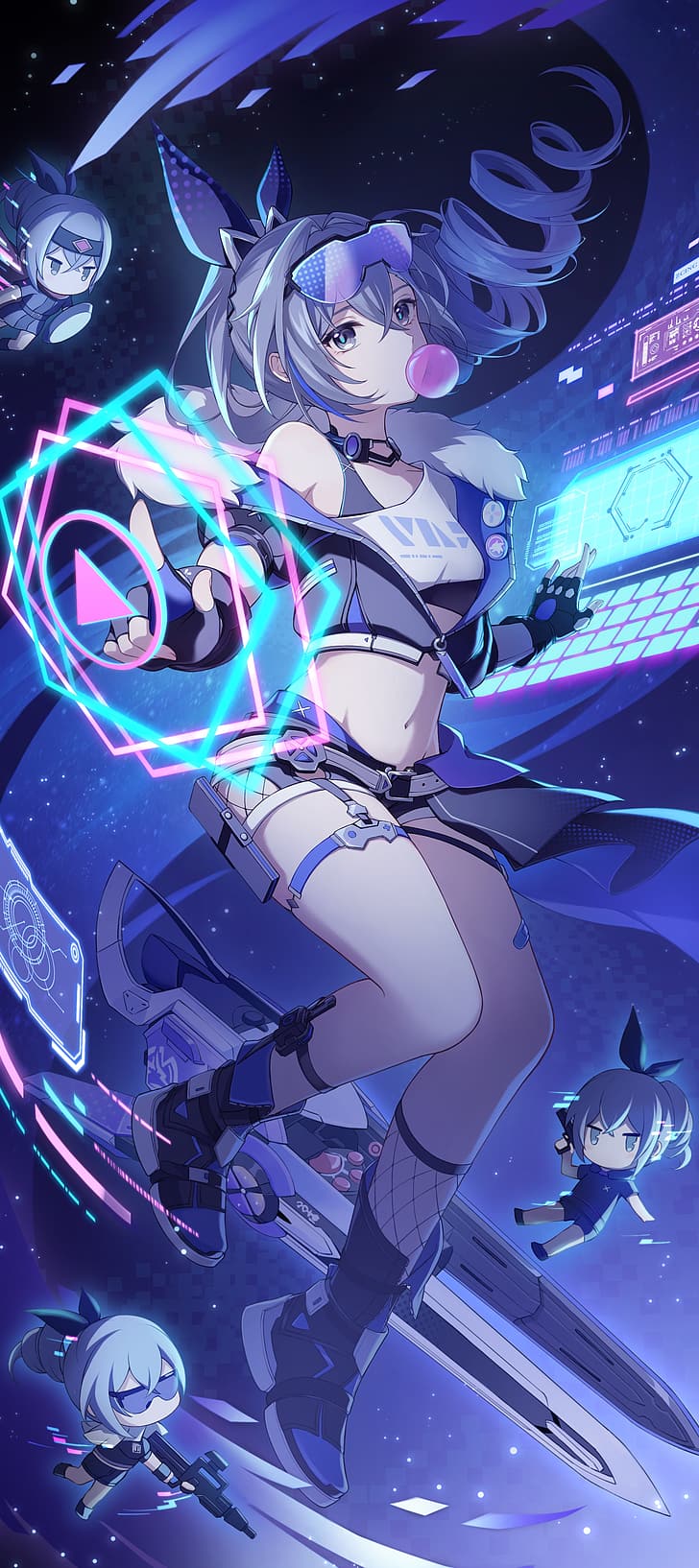 728x1634 HD wallpaper: Honkai: Star Rail, Silver Wolf (Honkai: Star Rail)