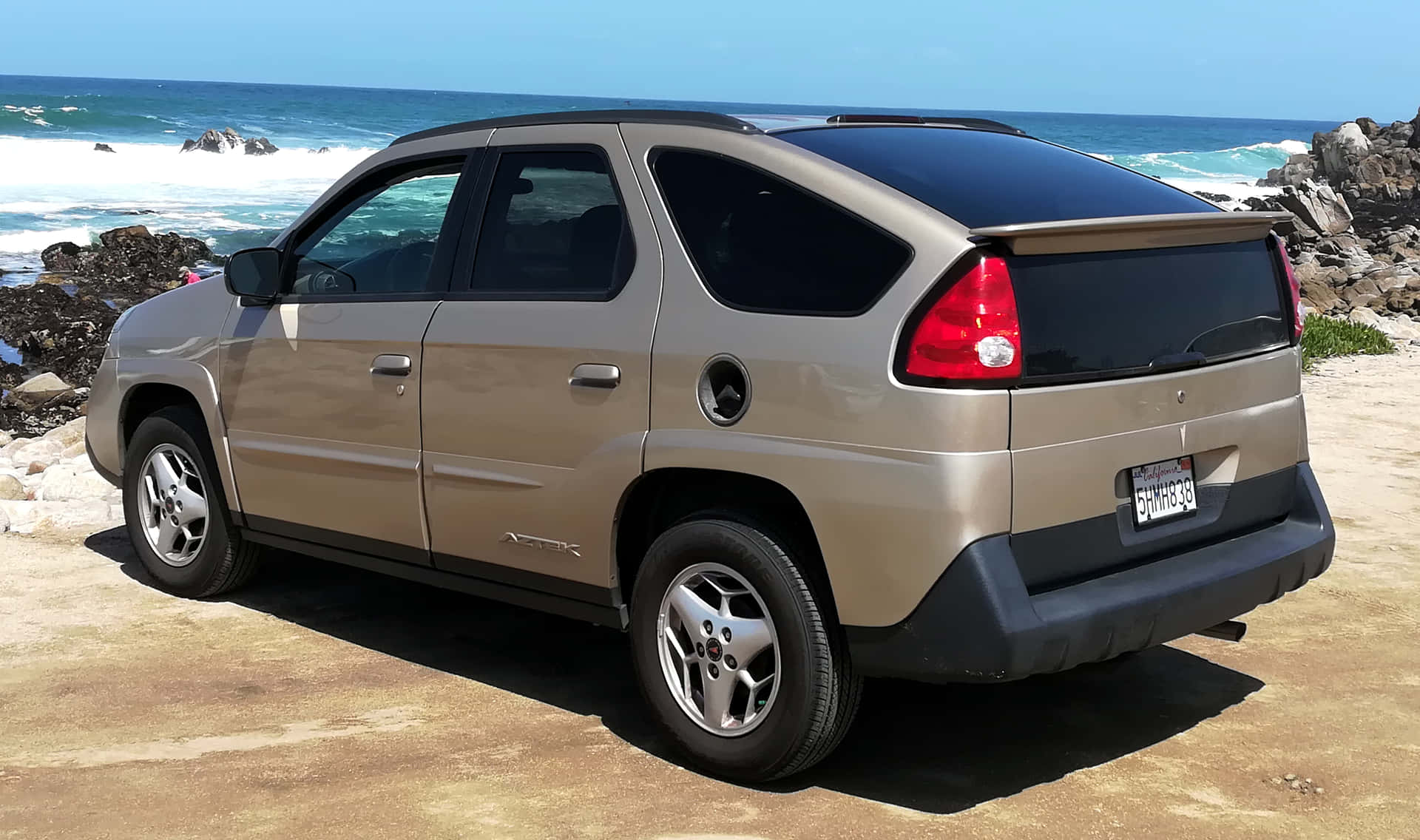 1920x1136 Download Classic Pontiac Aztek Car On Highway Wallpaper