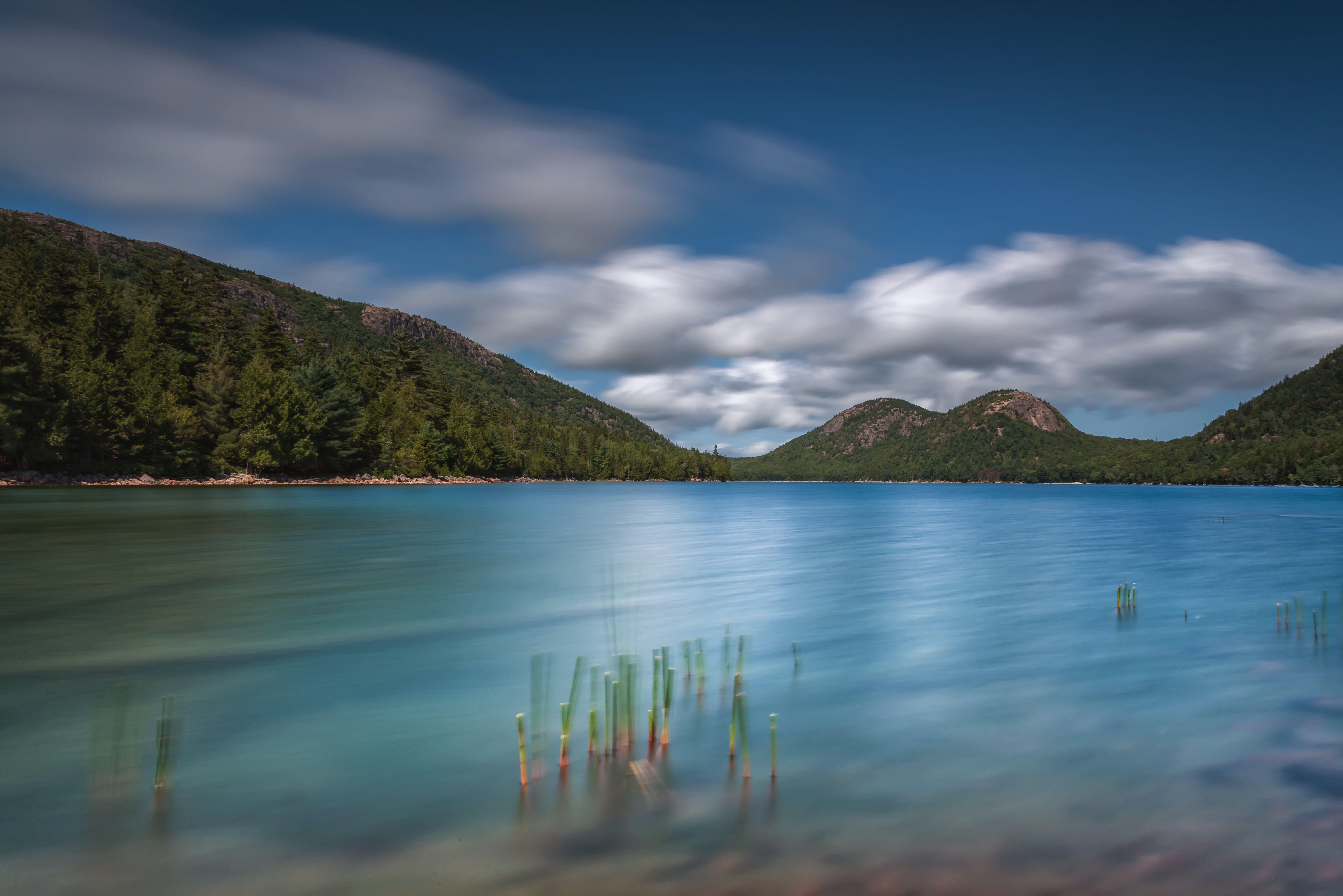 7287x4863 Slow shutter photography of lake, jordan, acadia national park HD