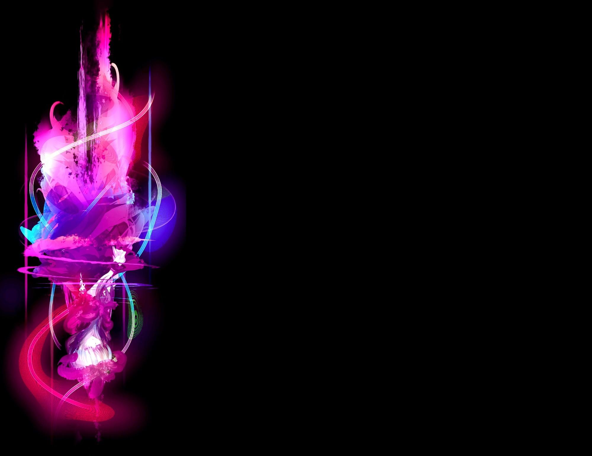 2000x1542 HD Abstract Wallpaper Neon Smoke