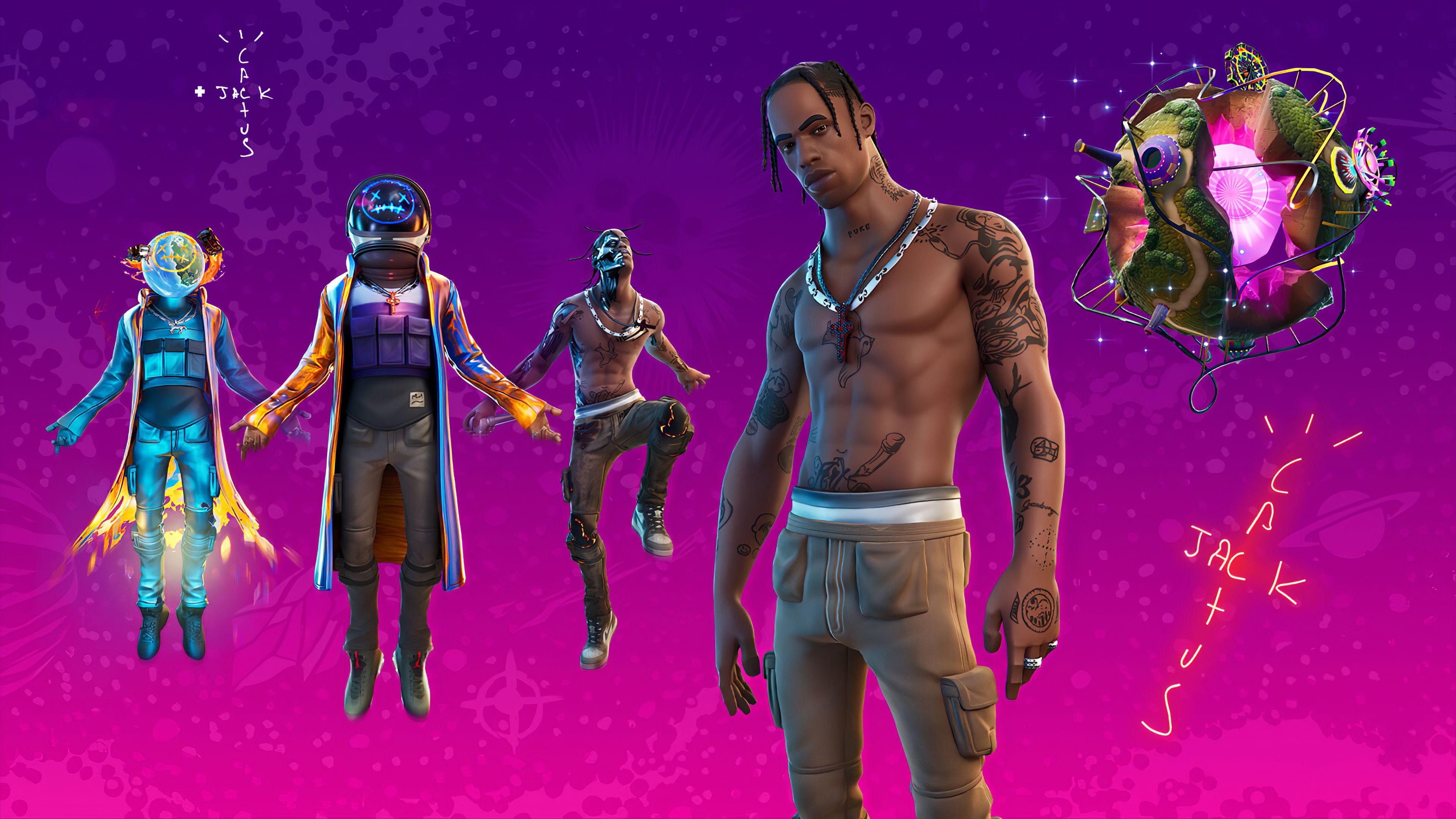 3840x2160 Fortnite Travis Scott HD Games, 4k Wallpaper, Image