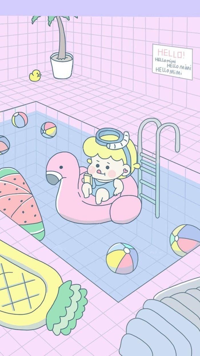 700x1244 mimi游泳. Mimi Wallpaper *O*. Wallpaper, Kawaii