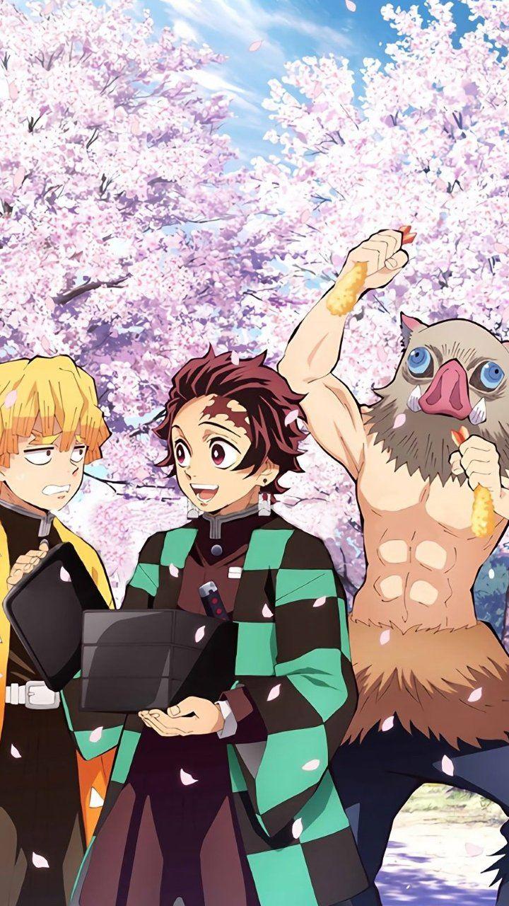 720x1280 Kimetsu no Yaiba Tanjiro Kamado Zenitsu Agatsuma Inosuke Hashibira