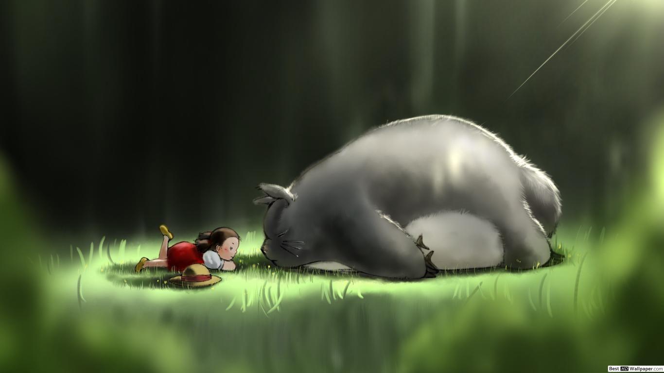 1366x768 Cute Totoro HD Wallpaper Kecbio