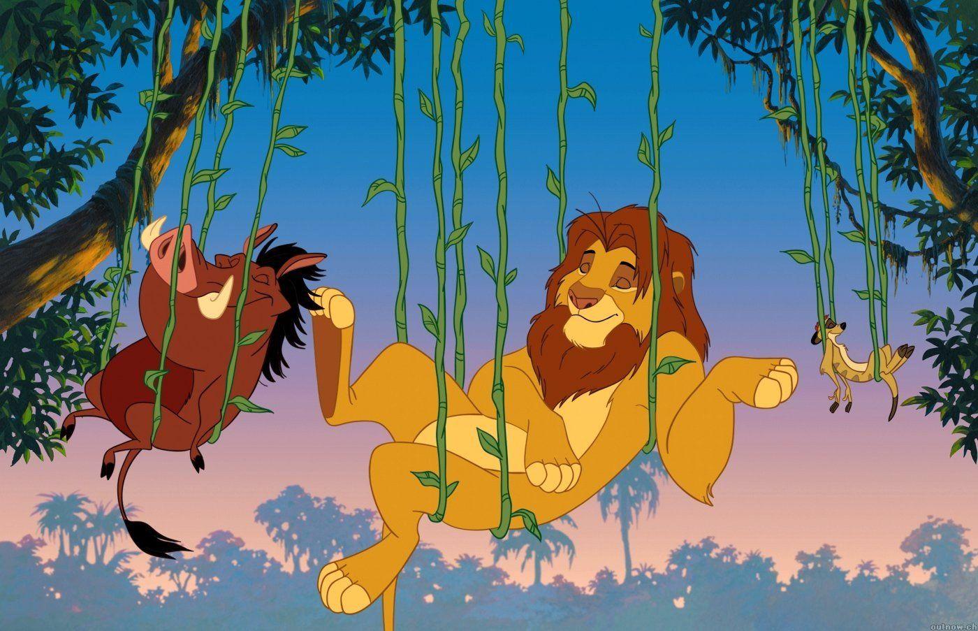 1400x903 Simba, The Lion King, Disney, Timon, Pumba Wallpaper HD / Desktop