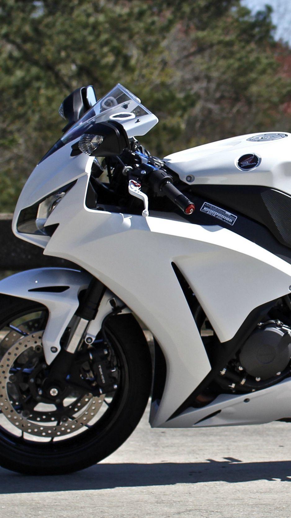 938x1668 Download wallpaper 938x1668 honda, cbr1000rr, white, bike, side