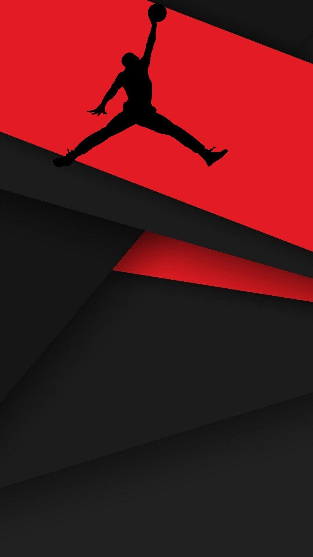 jordan logo red and black