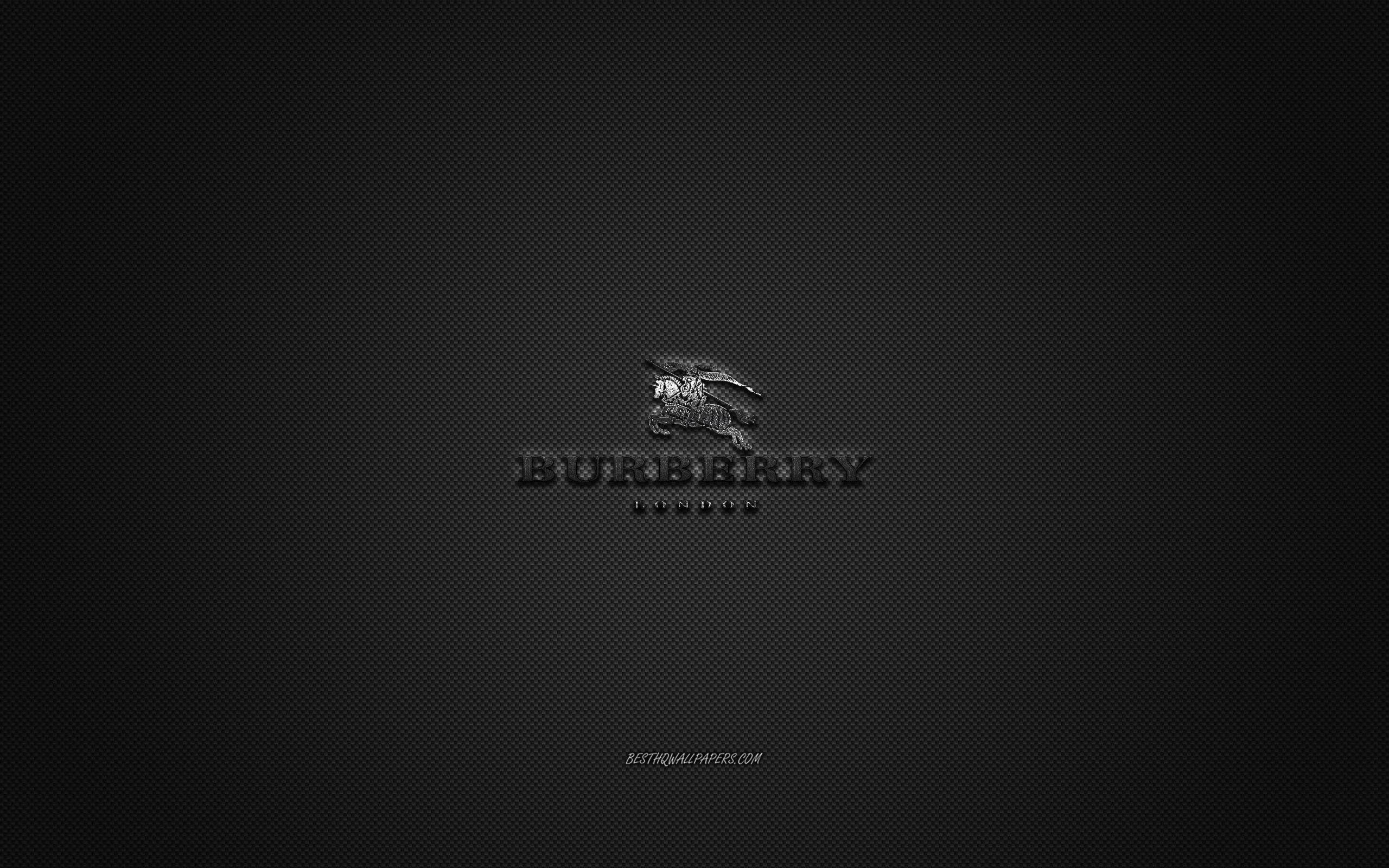 2560x1600 Download wallpaper Burberry logo, metal emblem, apparel brand
