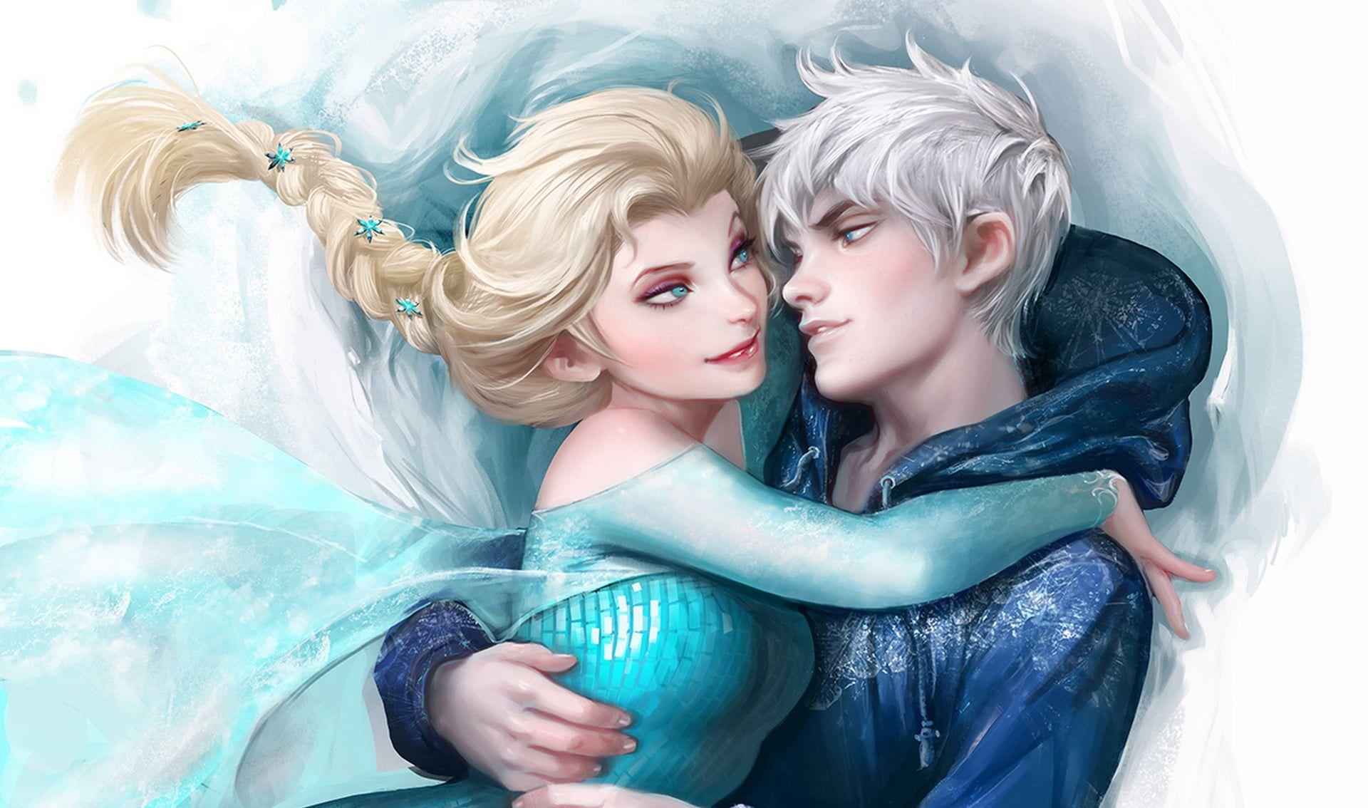 1920x1134 Disney Frozen Elsa and Jack Frost wallpaper HD wallpaper