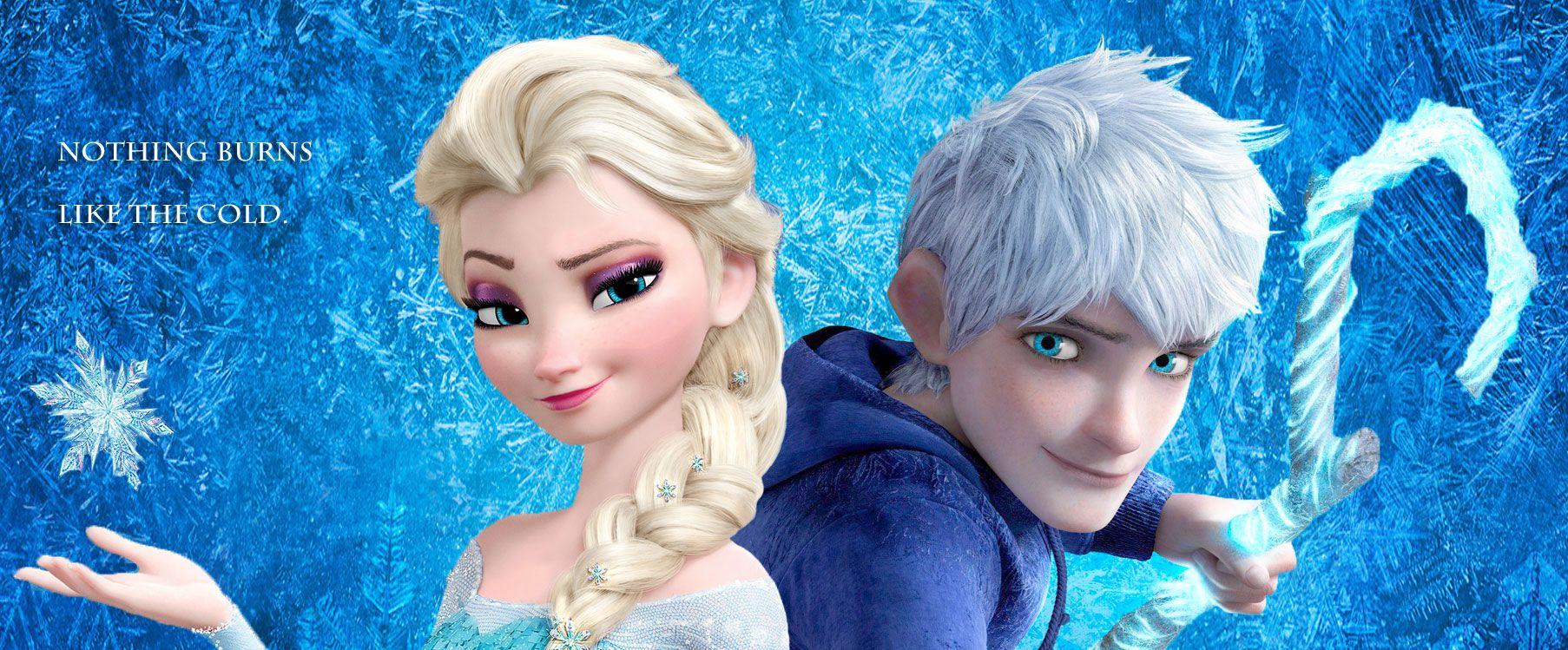 1806x749 Elsa and Jack Frost Wallpaper