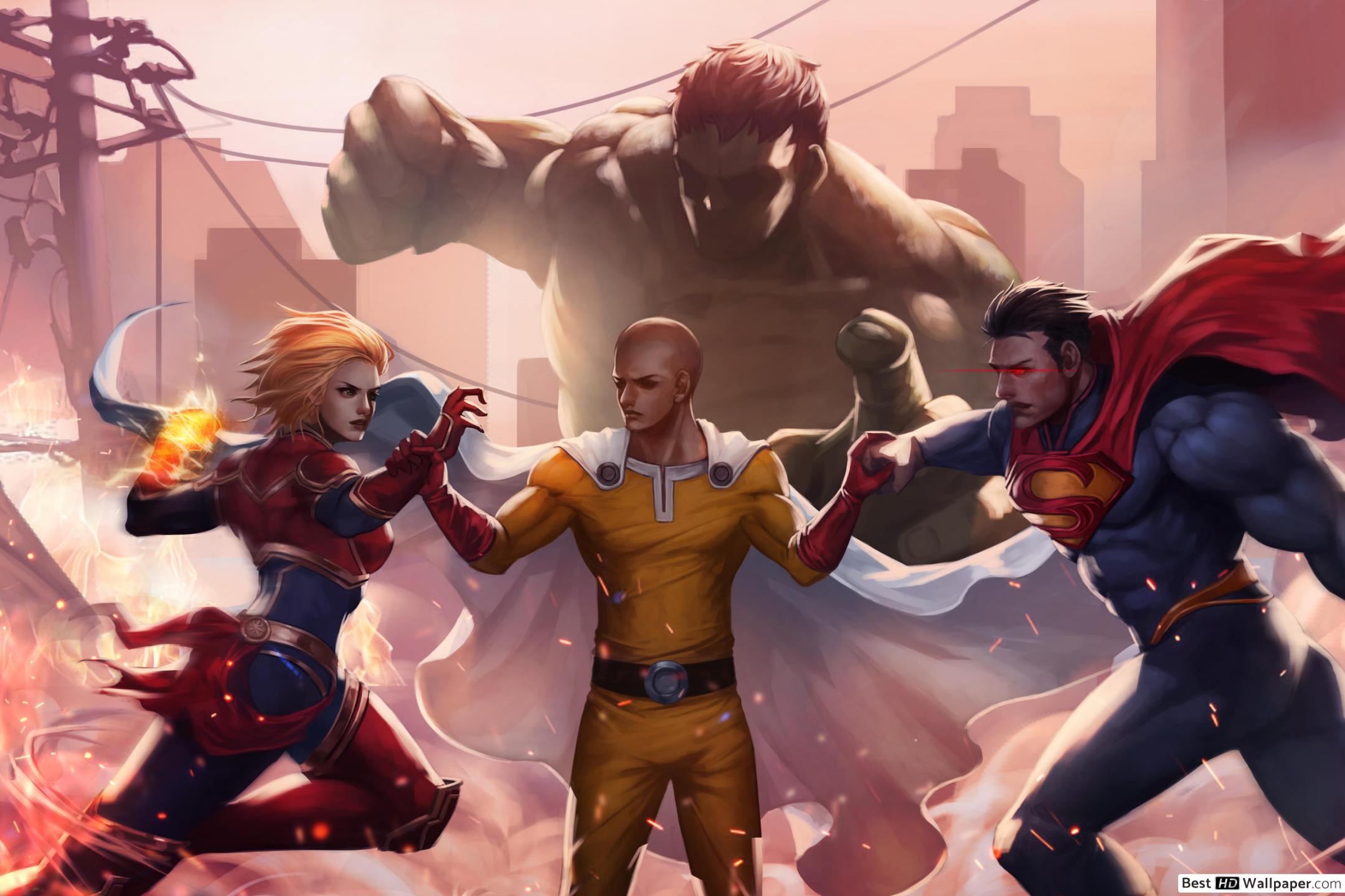 2160x1440 Captain Marvel movie Vs Heroes HD wallpaper download