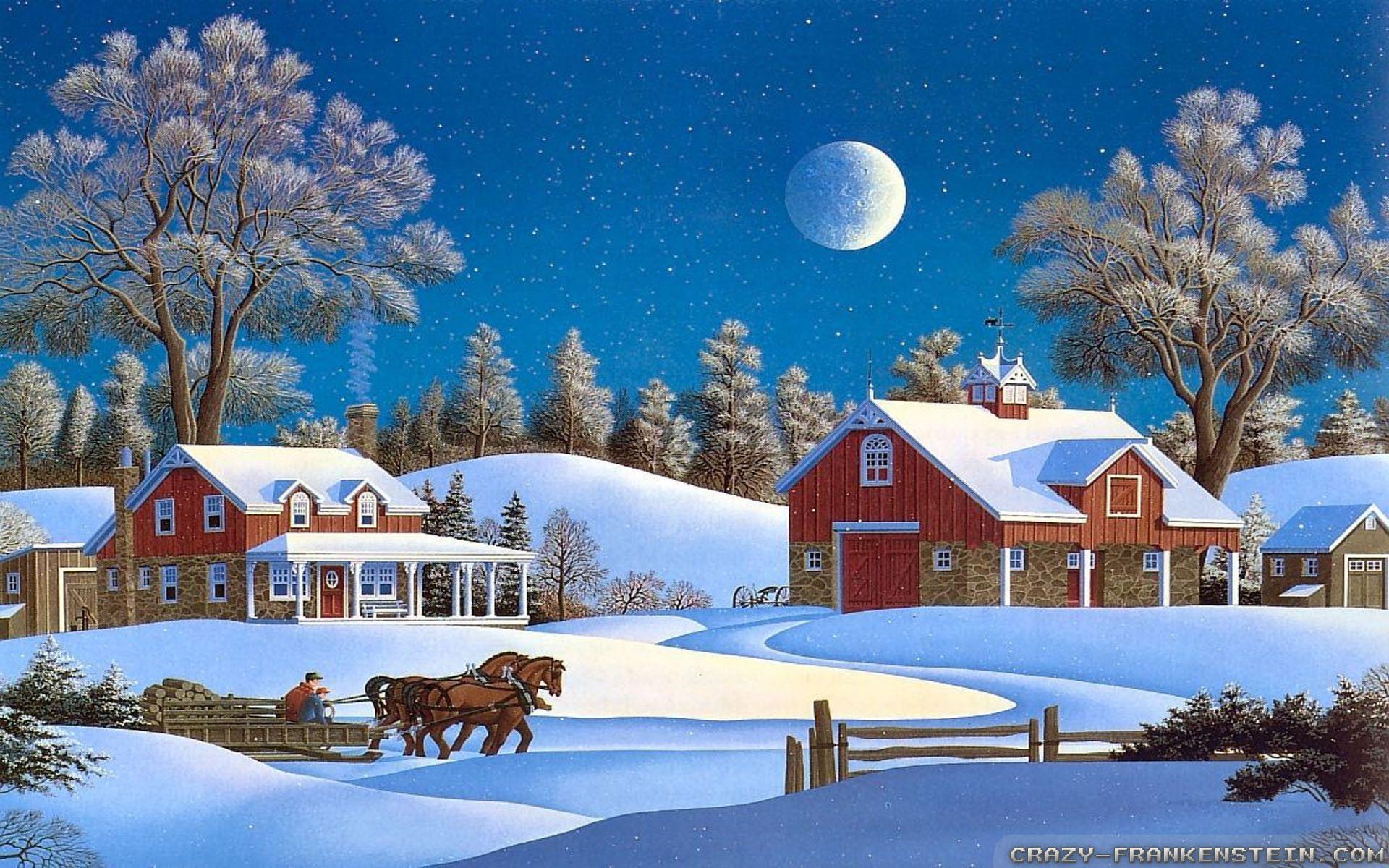 1920x1200 Country Christmas Wallpaper