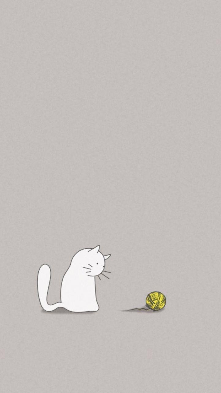 720x1280 Cartoon iPhone Cat Wallpaper HD