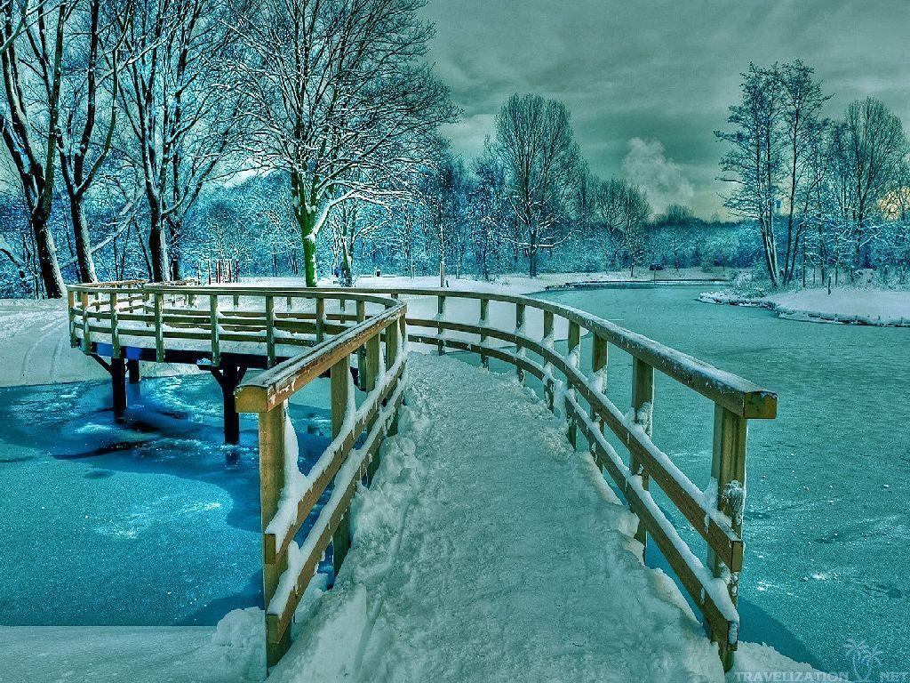 1024x768 Serpentine. Breathtaking Winter Landscape Photography. Winter