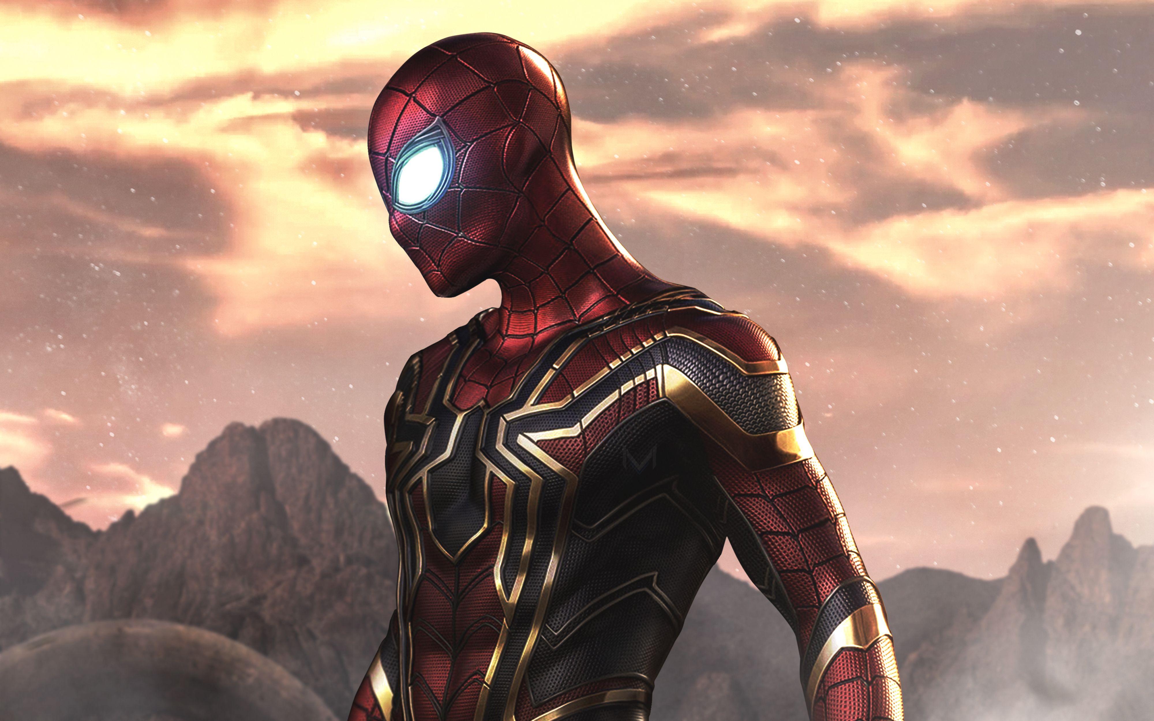 4000x2500 Spider Man as Iron Spider 4K Wallpaper
