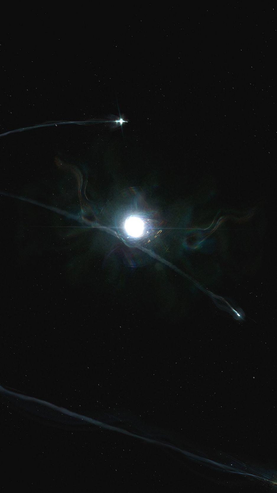 938x1668 Download wallpaper 938x1668 moon, stars, art, rays, sparks iphone
