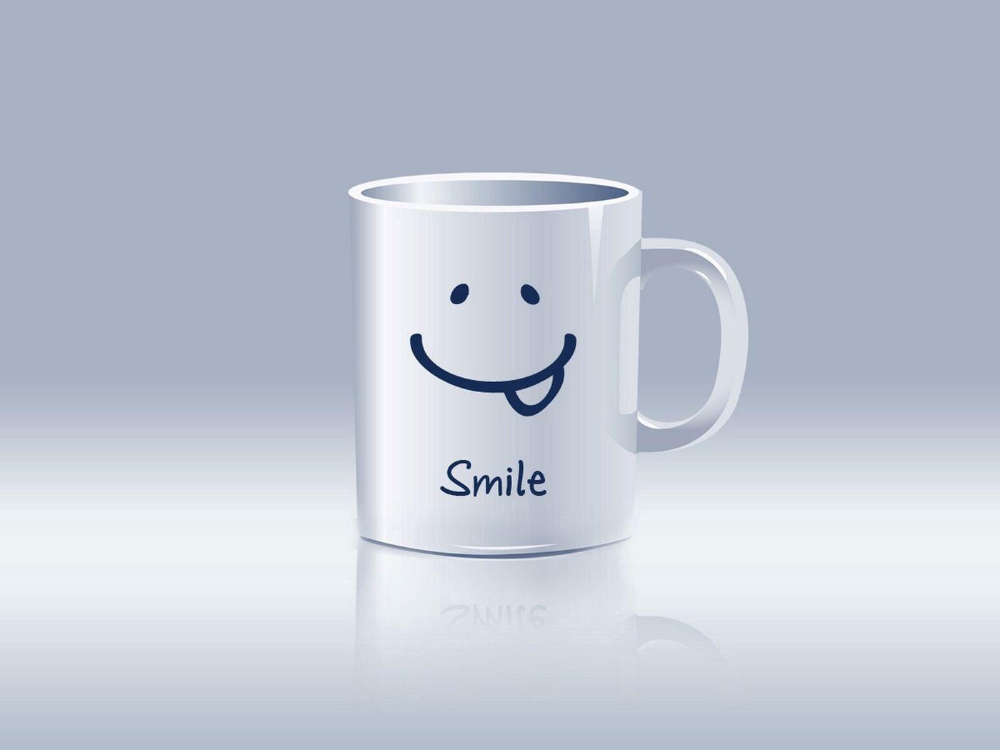 1400x1050 Download wallpaper 1400x1050 mug, white, smile, design standard 4
