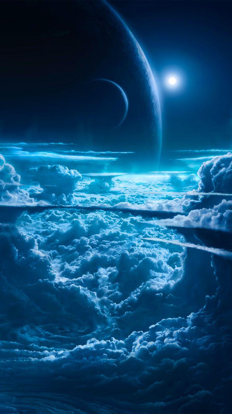 750x1334 Planets and Cloud iPhone Wallpaper HD
