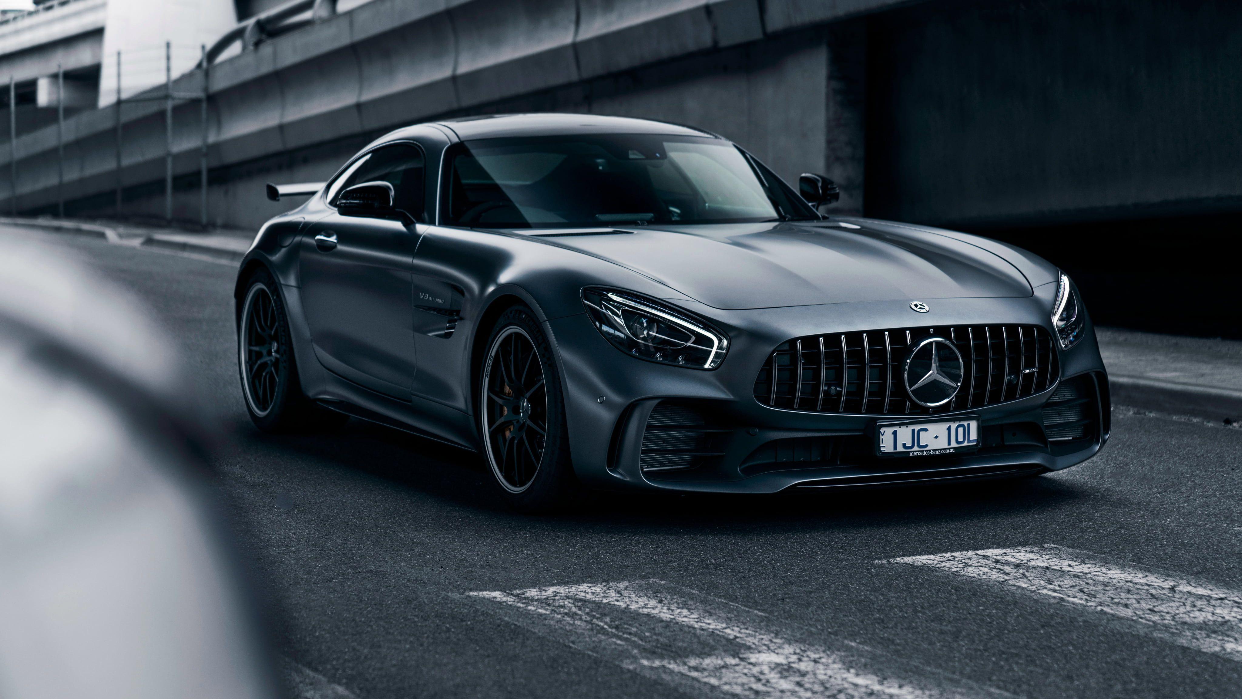 4096x2304 Gray Mercedes Benz Coupe On The Road HD Wallpaper
