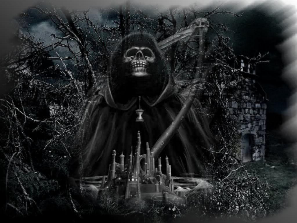1024x768 The Grim Reaper Halloween. Myths And Legends