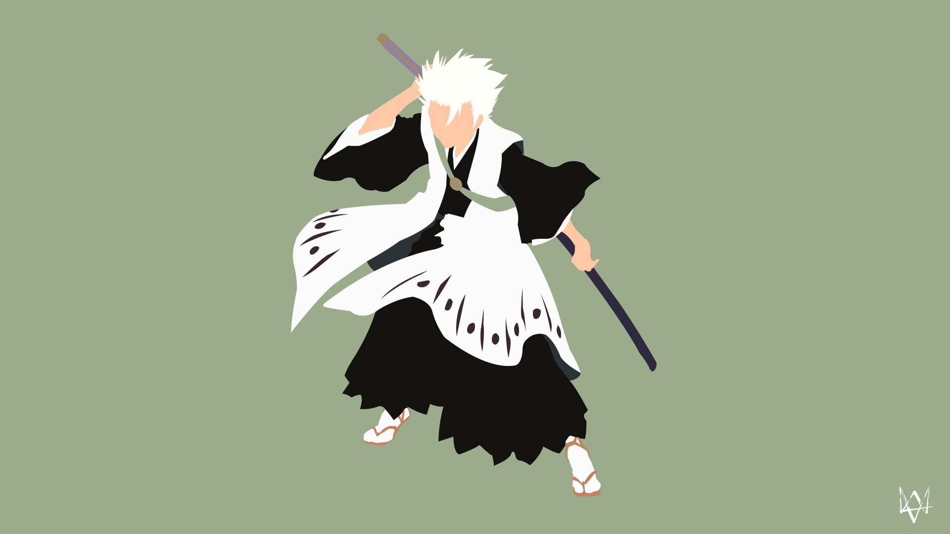 1920x1080 Toshiro Hitsugaya (Bleach) Minimalist Anime