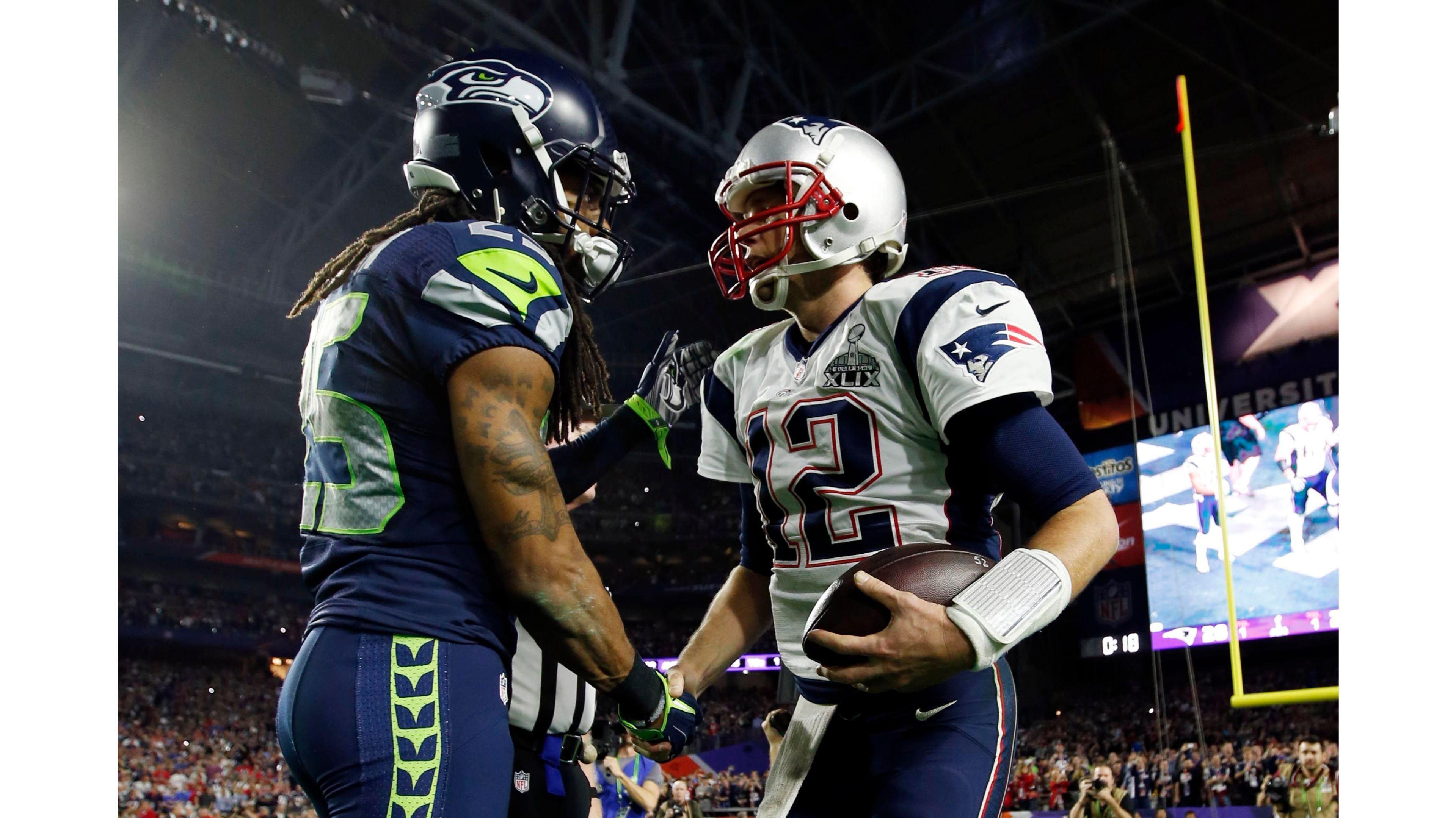 3840x2160 Tom Brady and Richard Sherman 4K wallpaper