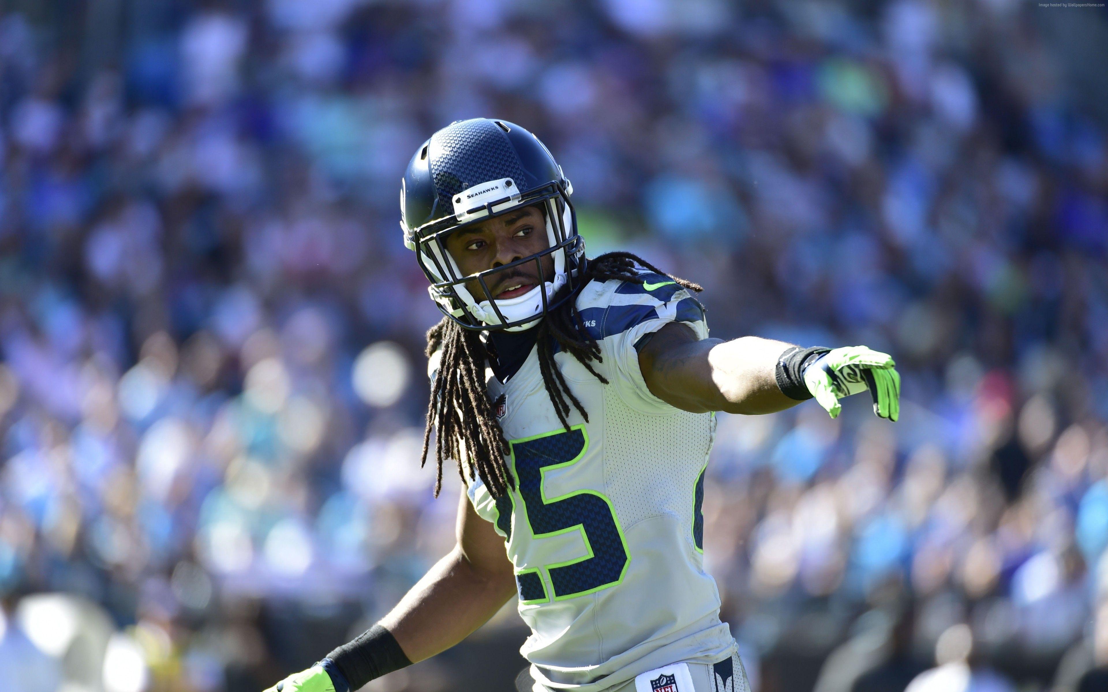 3840x2400 #American football, #NFL, #Seattle Seahawks, #Richard