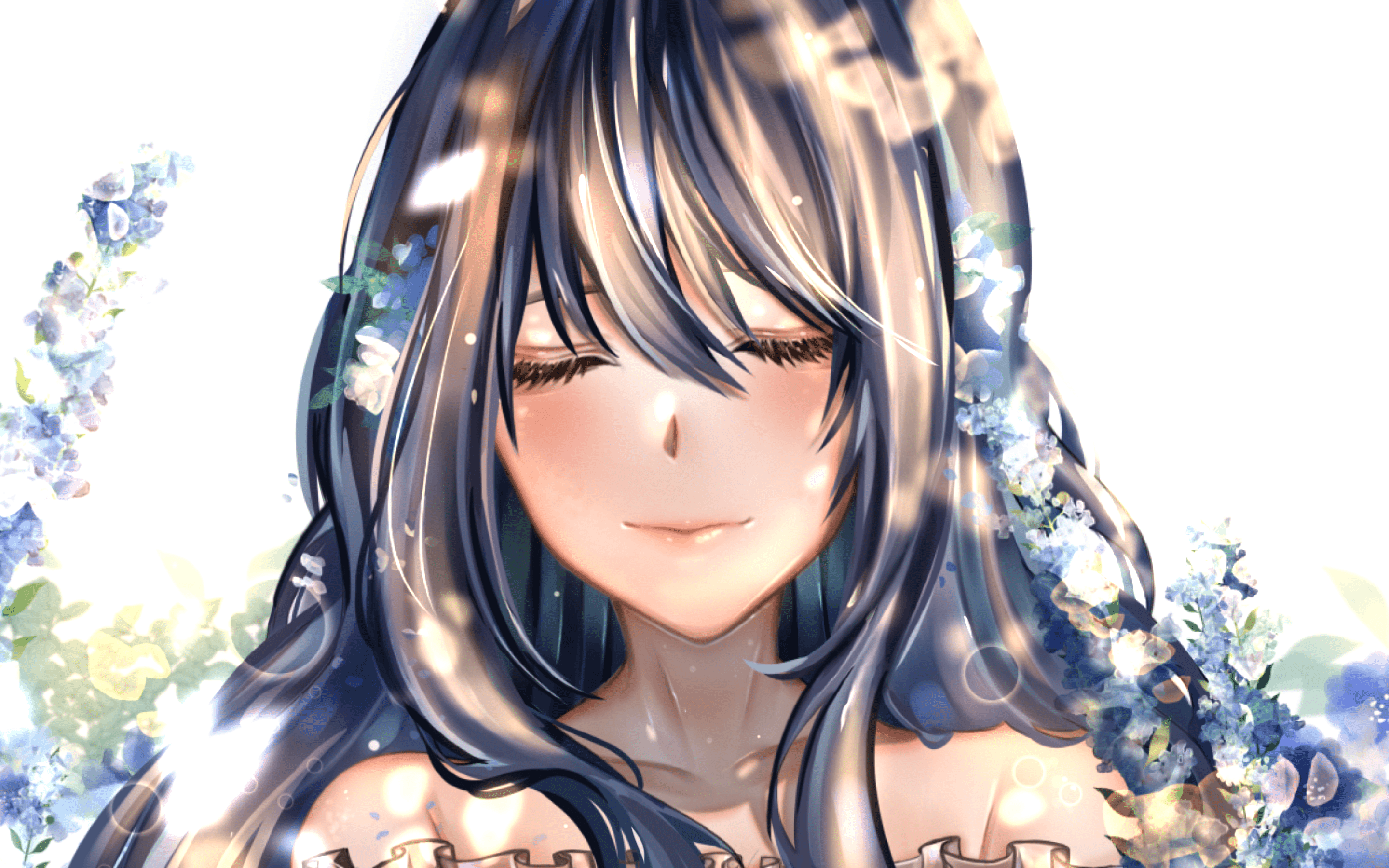 2880x1800 Download wallpaper Fairy Tail, Juvia Lockser, portrait, art, face
