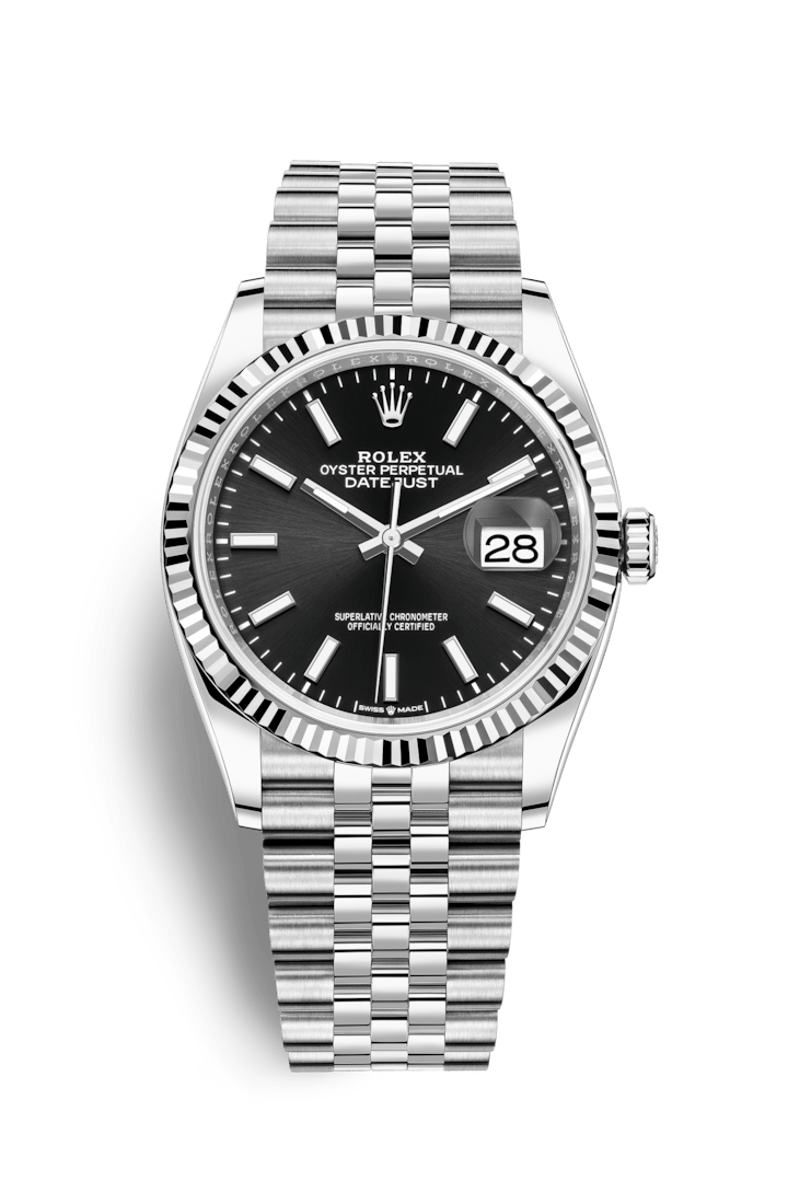 720x1100 Rolex Datejust 36 Watch: White Rolesor
