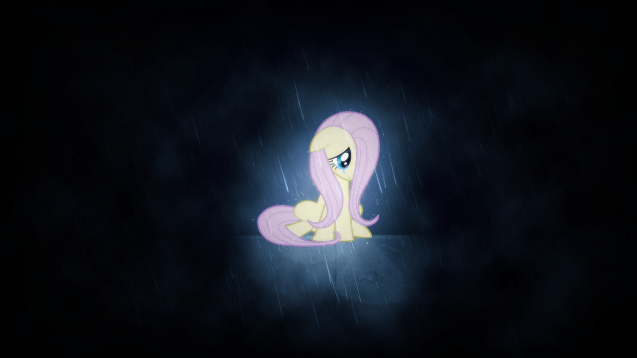 1280x720 artist:episkopi, fluttershy, sad, safe, wallpaper