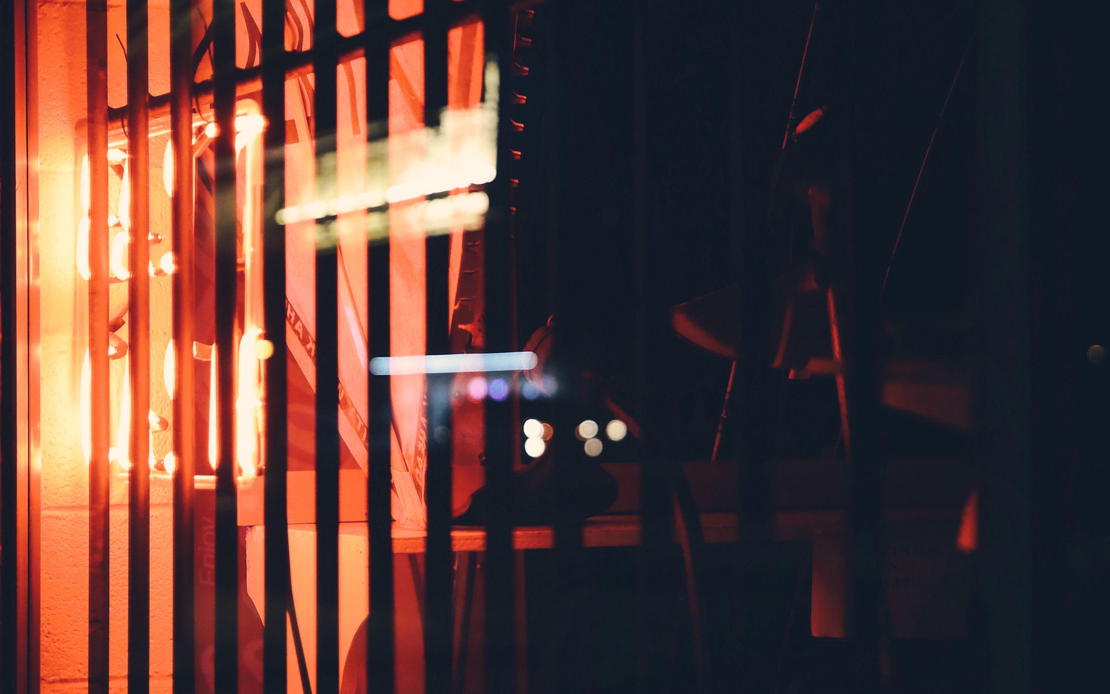 3840x2400 Download wallpaper 3840x2400 window, darkness, night, wall 4k