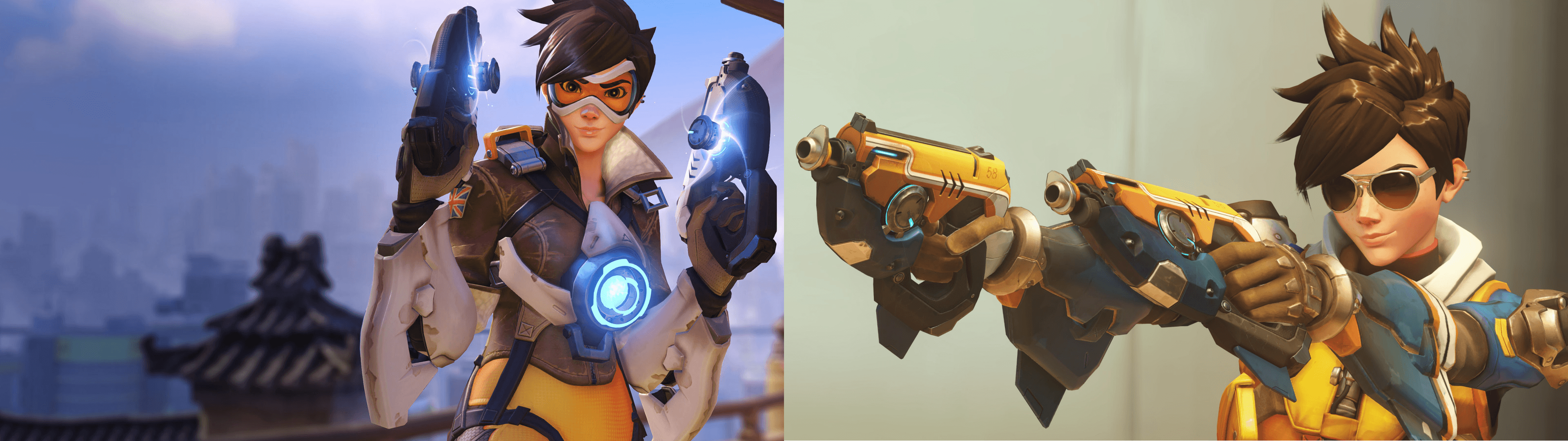 3840x1080 Overwatch Tracer Dual Monitor Wallpaper 3840x1080