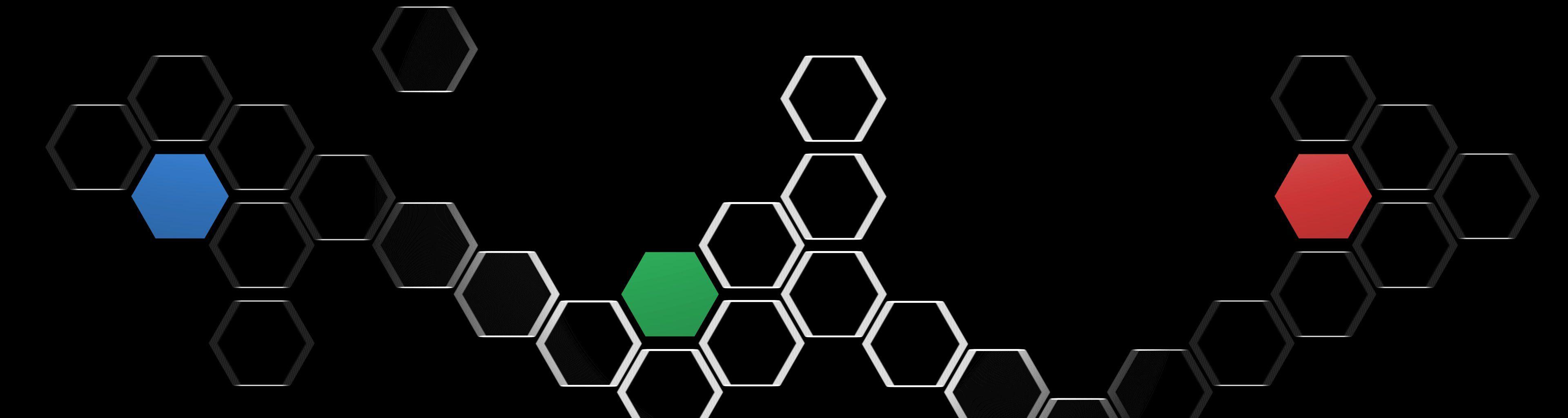 3840x1024 Hexagon Wallpaper and Background Imagex1024