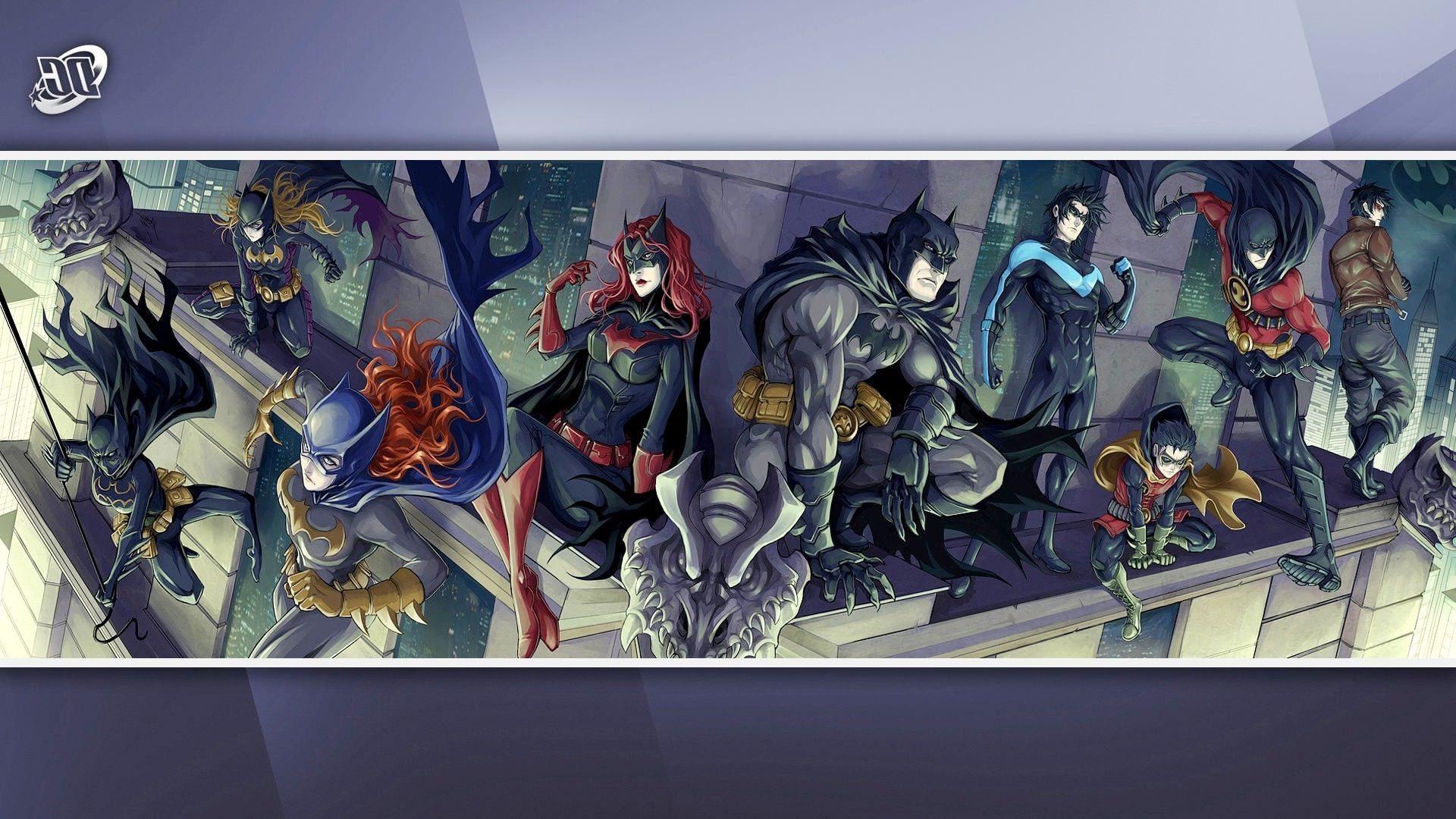 1920x1080 DC Comics, Batman, Nightwing, Batgirl, Batwoman, Red Robin, Red