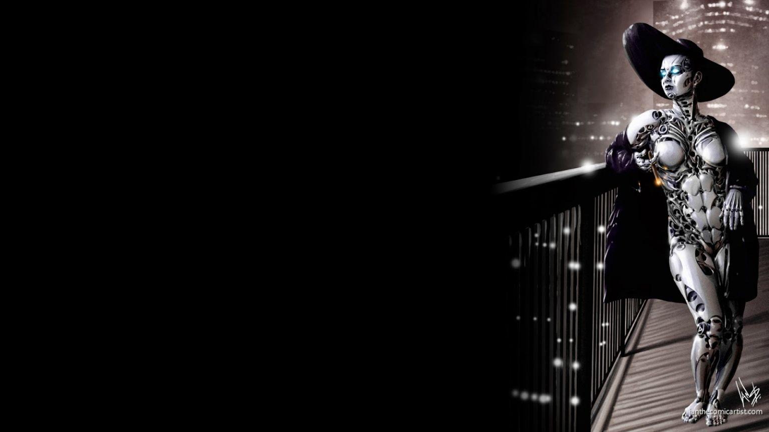 1536x864 Free download Photography of Ian Sokoliwski Film Noir Robot