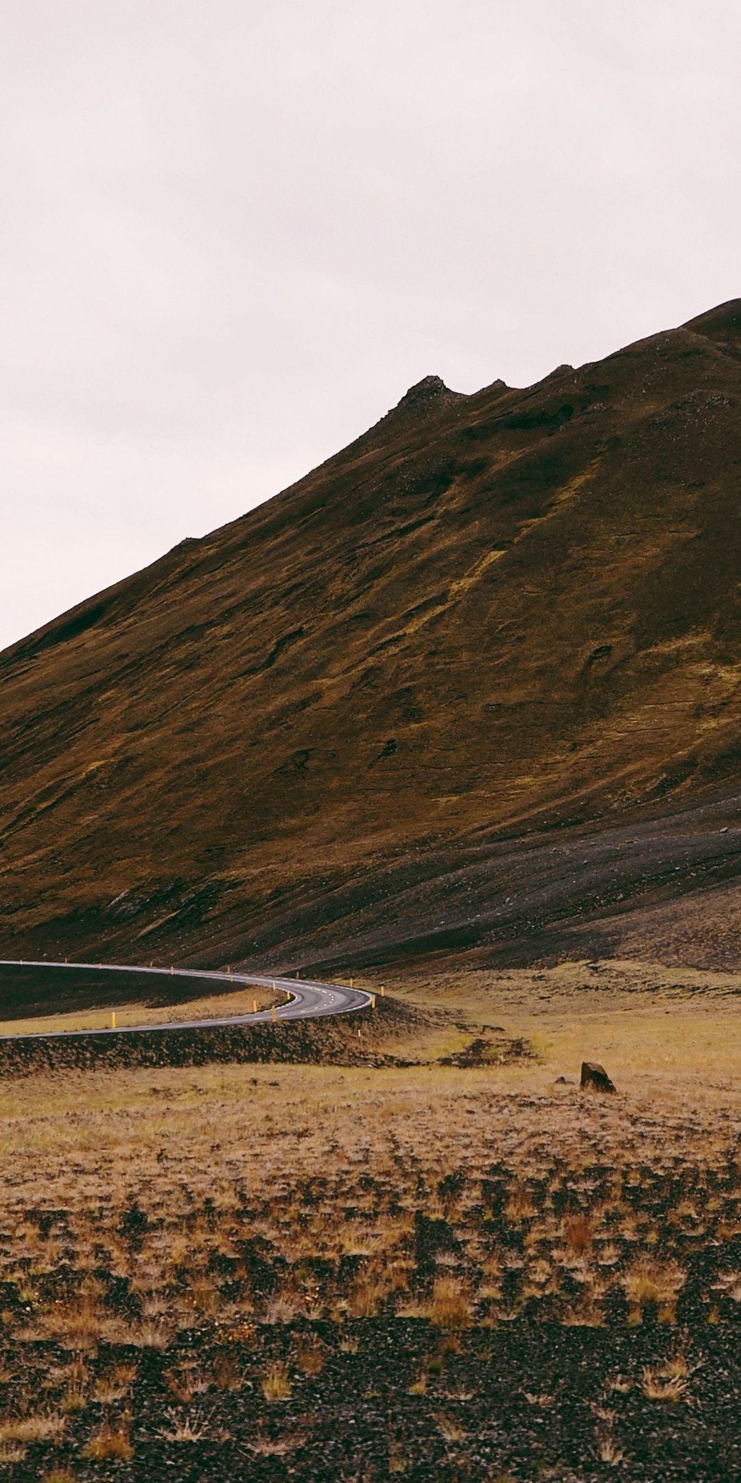 1080x2160 Mountains, hill, road, turn, landscape, 1080x2160 wallpaper